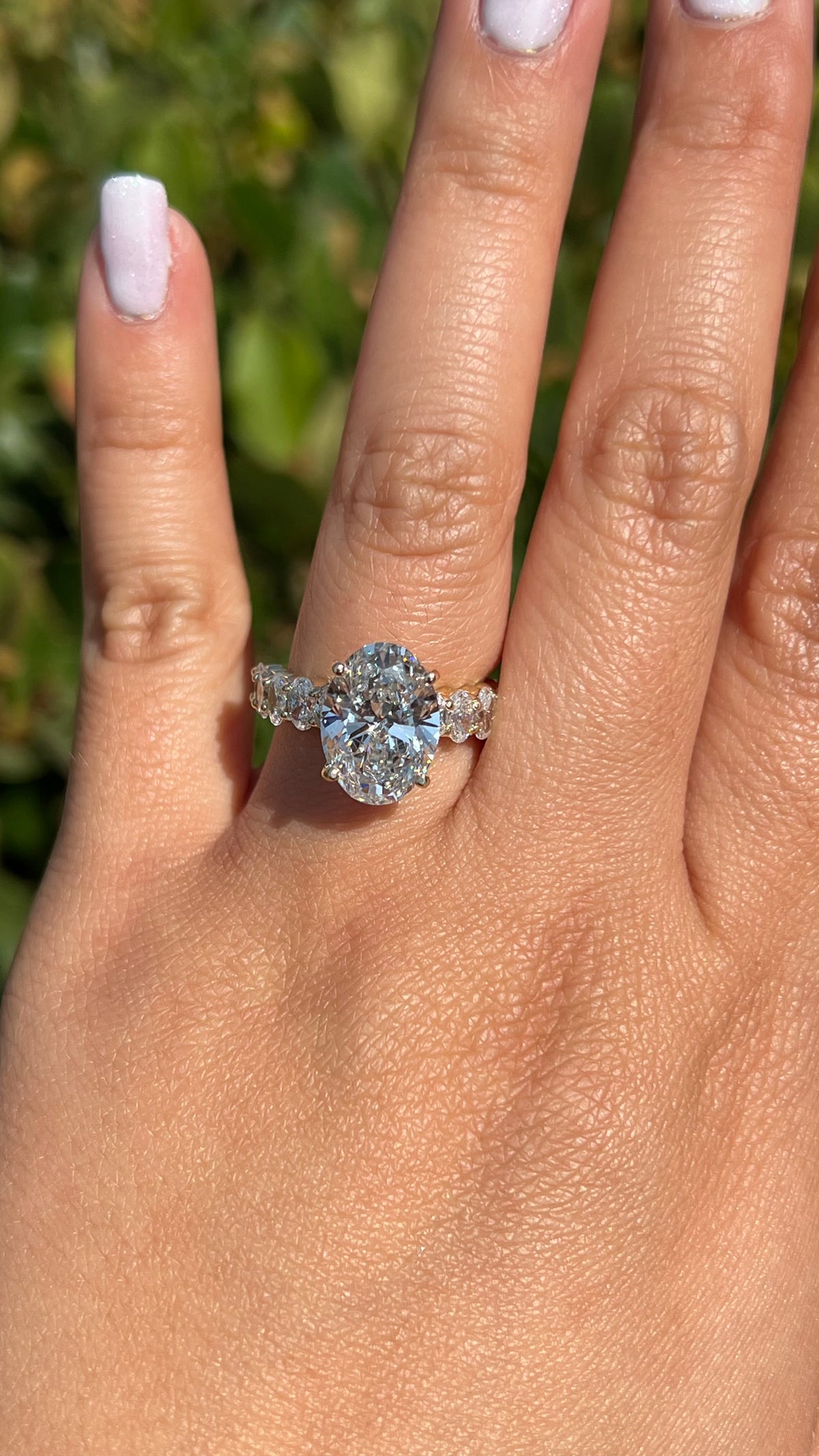 Olivia 4.58ct E-VS1 Oval Cut Lab Grown Diamond Engagement Ring 14K Gold