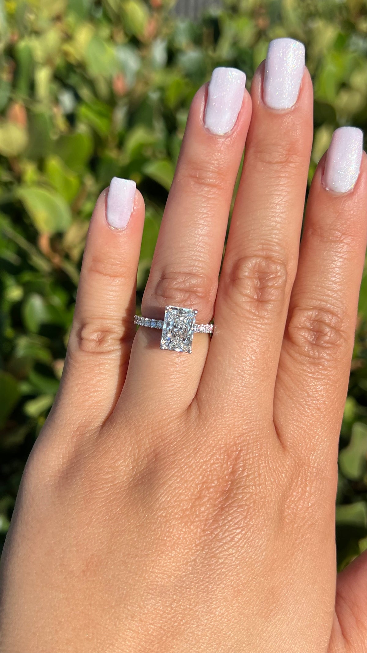 Jada 2.55ct E-VS1 Radiant Cut Lab Grown Diamond Engagement Ring 14K