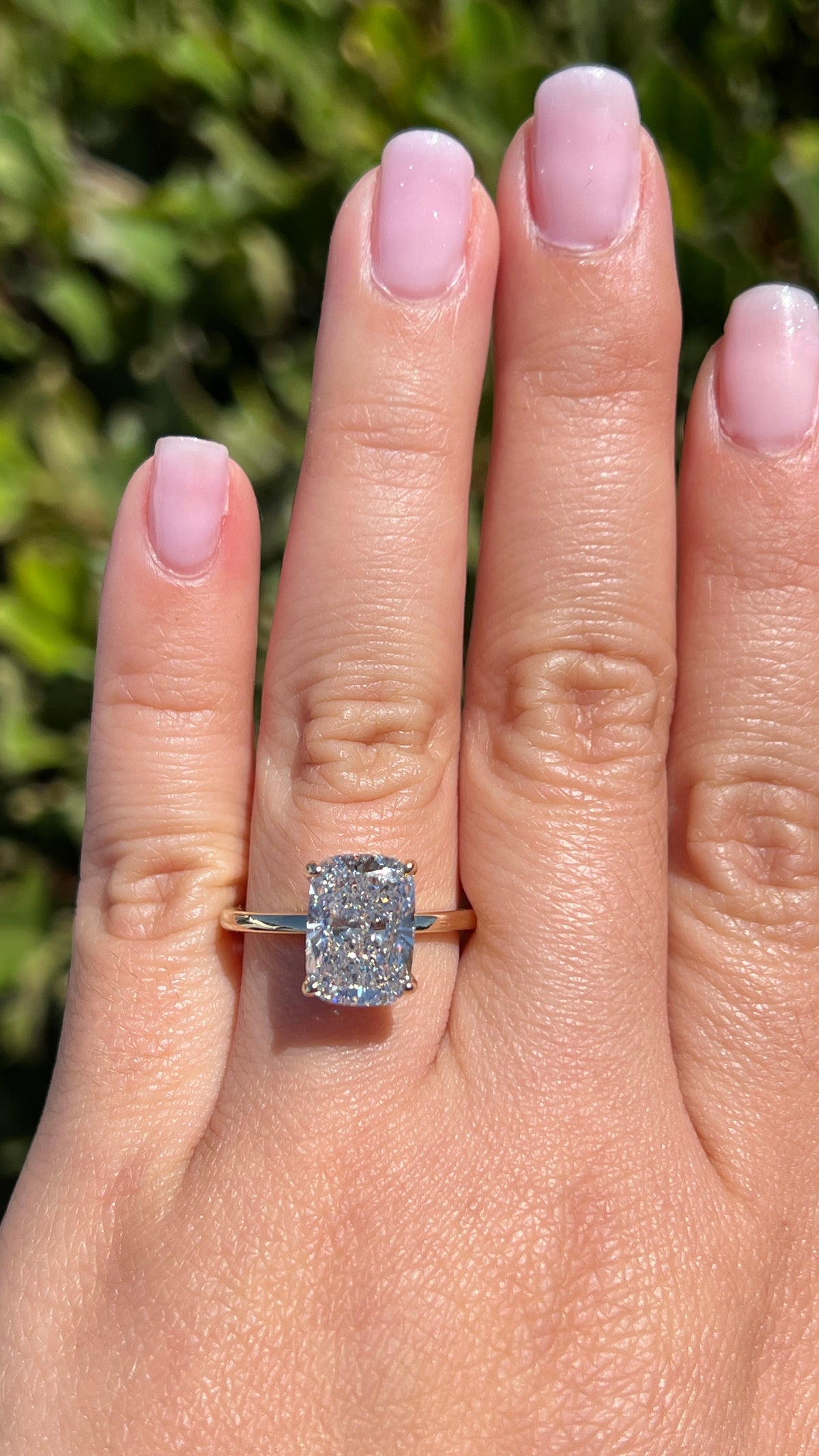 Sophi 4.10ct E-VS1 Cushion Cut Lab Grown Diamond Engagement Ring 14K Gold