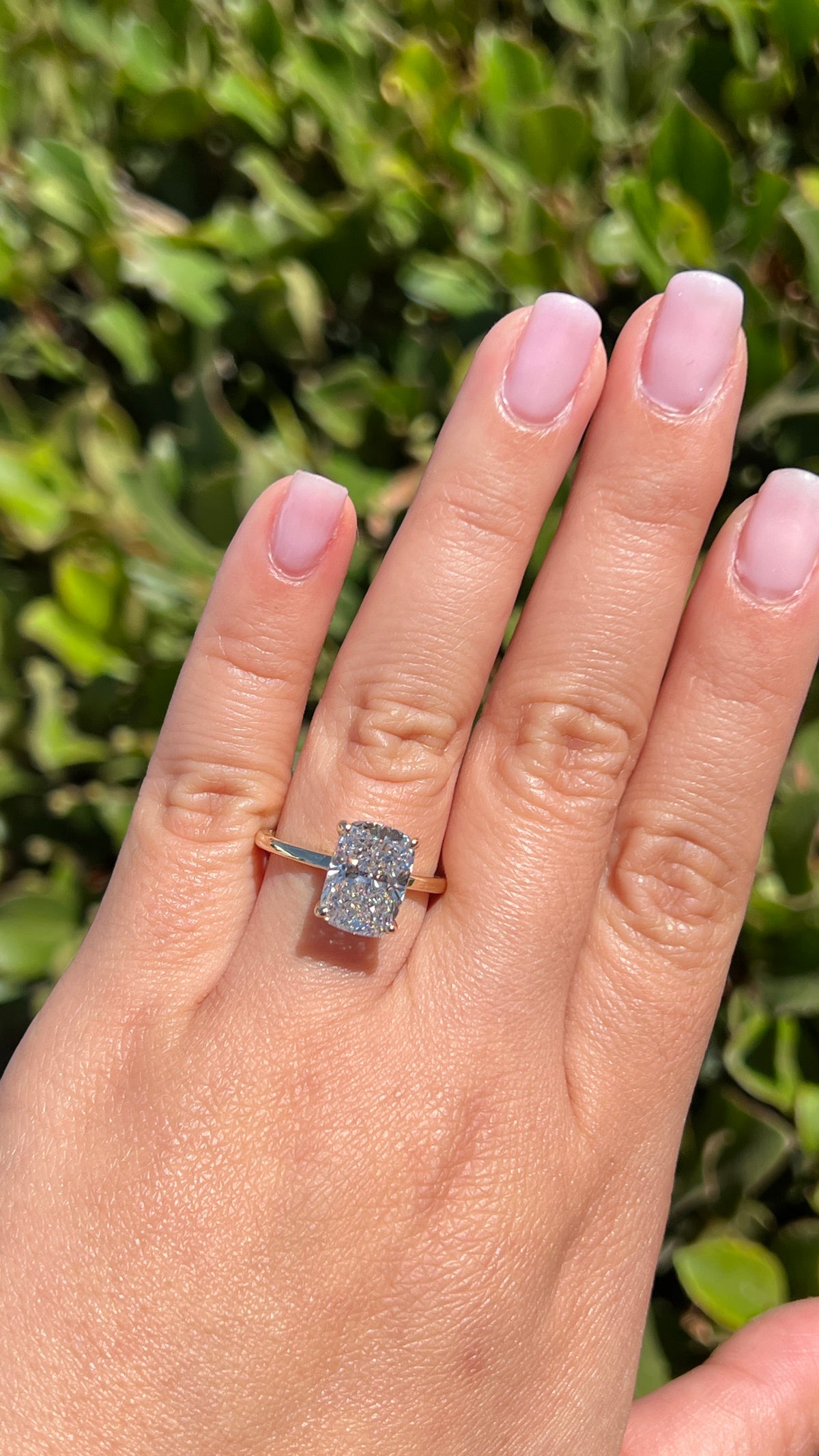 Sophi 4.10ct E-VS1 Cushion Cut Lab Grown Diamond Engagement Ring 14K Gold