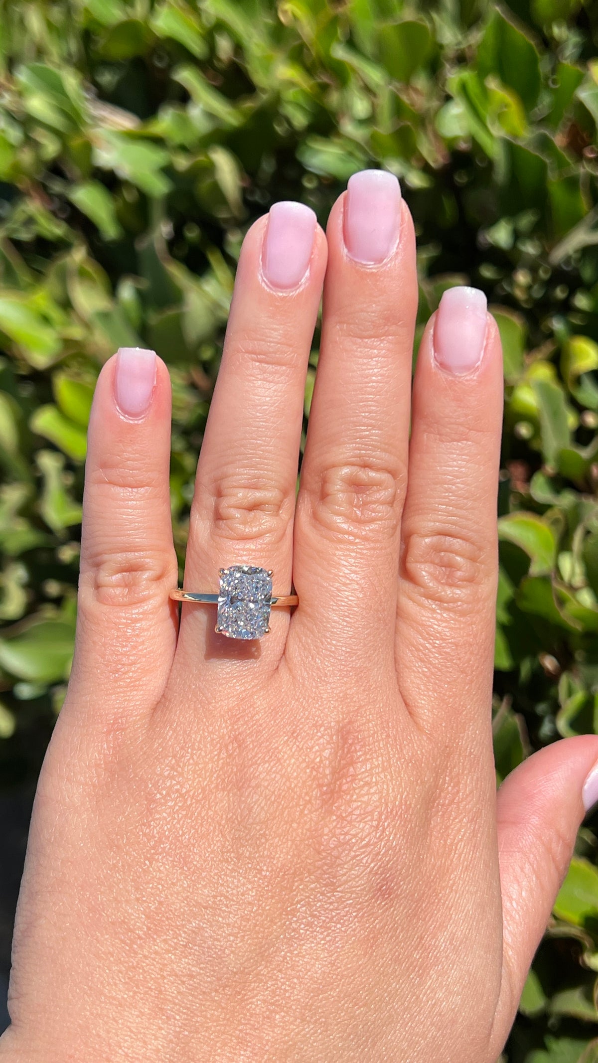 Sophi 4.10ct E-VS1 Cushion Cut Lab Grown Diamond Engagement Ring 14K Gold