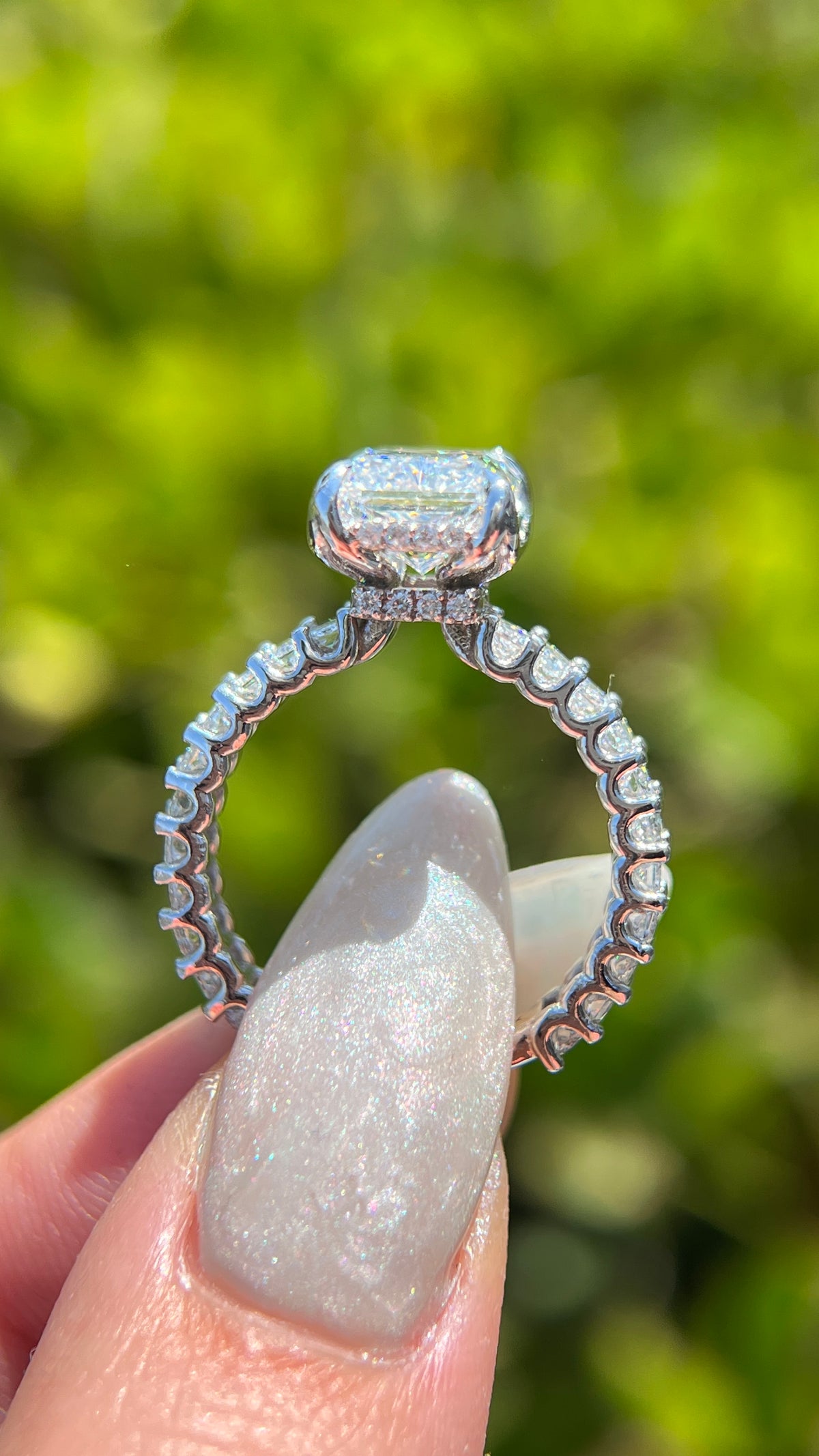 Rosie 4.03ct E-VS1 Radiant Cut Lab Grown Diamond Engagement Ring 14K Gold