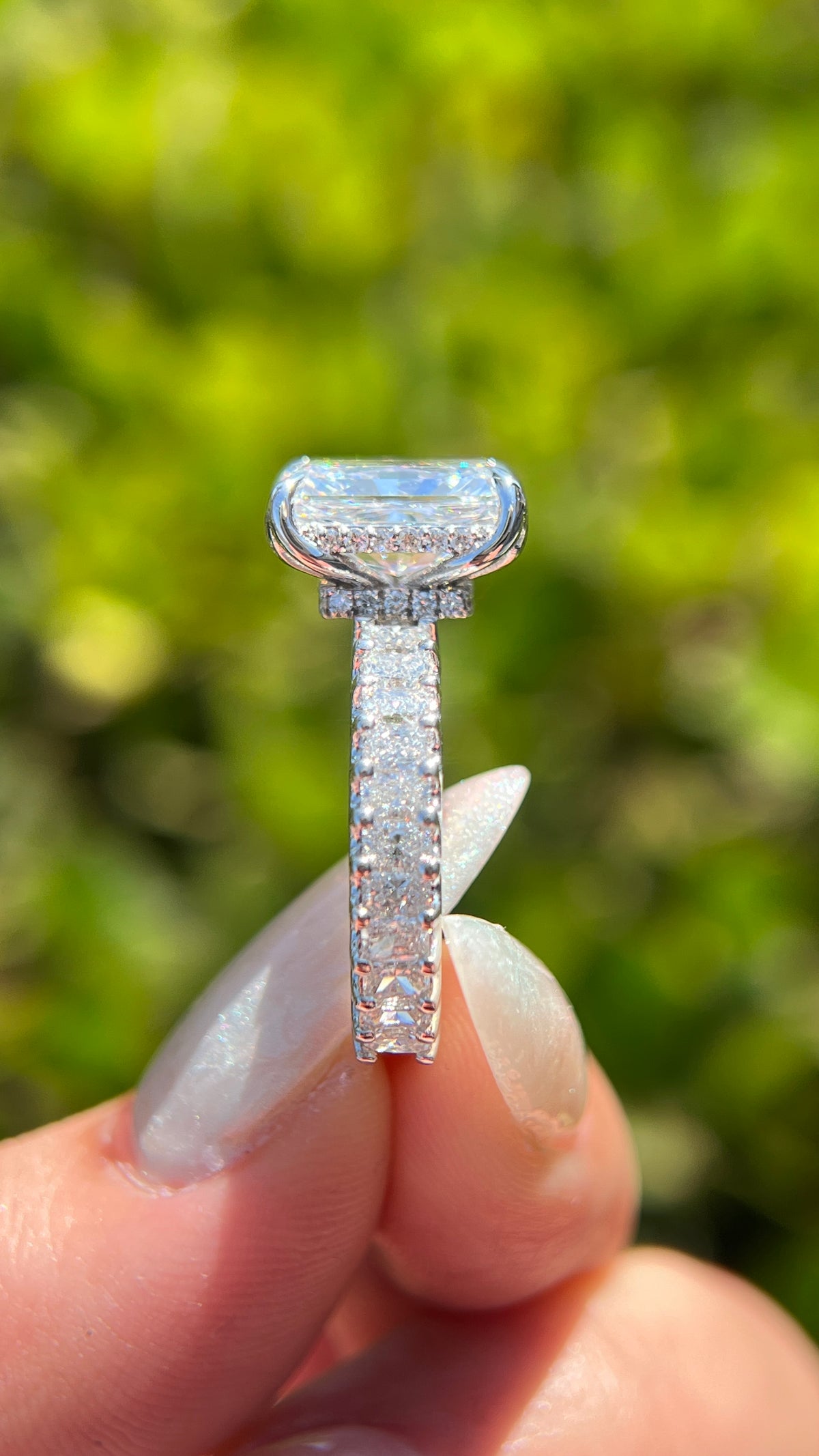 Rosie 4.03ct E-VS1 Radiant Cut Lab Grown Diamond Engagement Ring 14K Gold