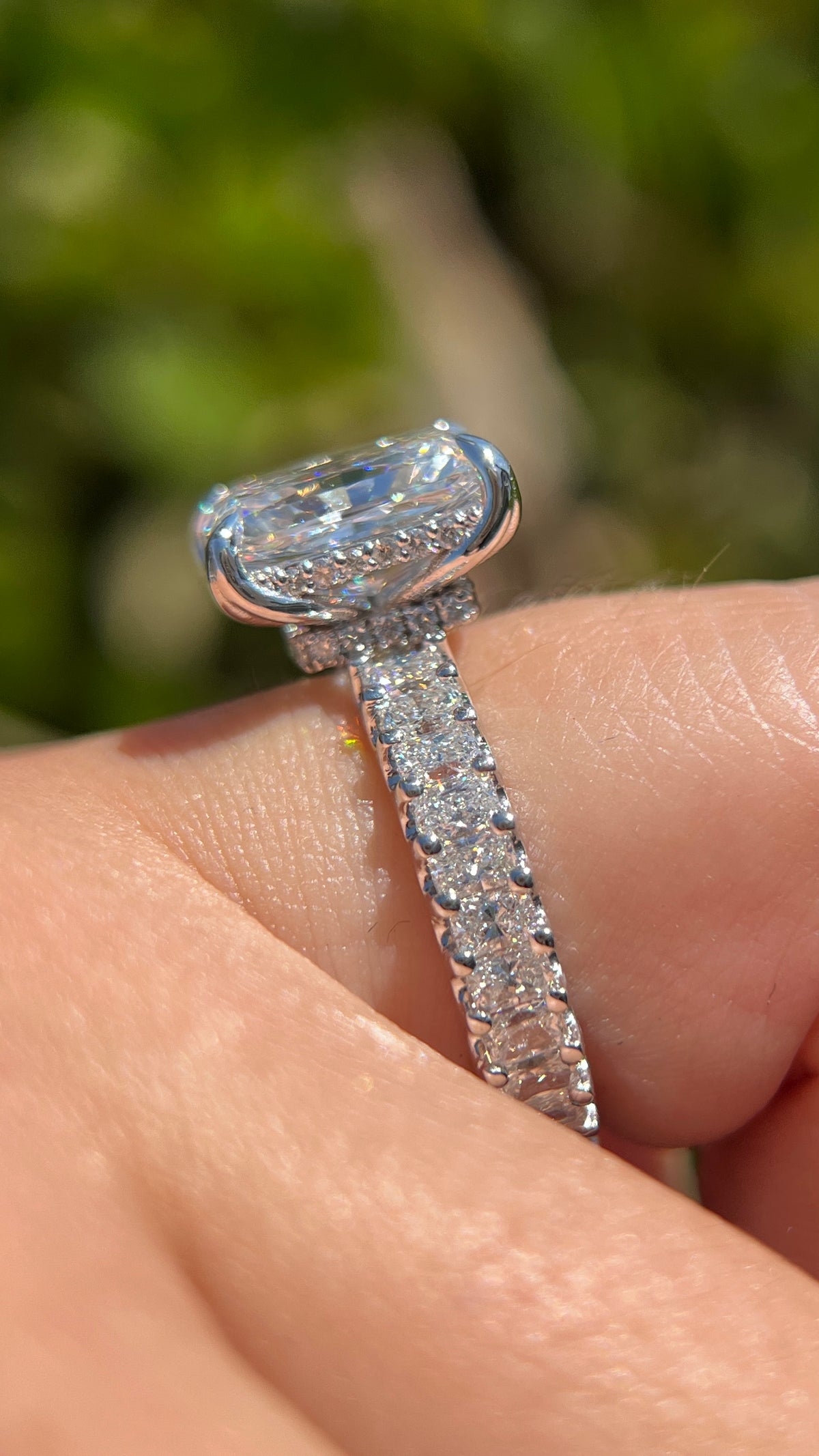 Rosie 4.03ct E-VS1 Radiant Cut Lab Grown Diamond Engagement Ring 14K Gold