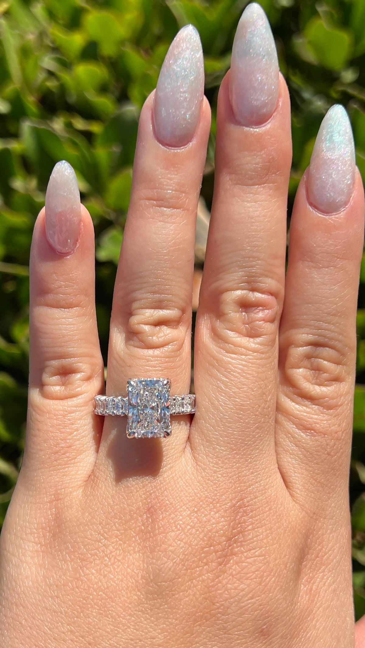 Rosie 4.03ct E-VS1 Radiant Cut Lab Grown Diamond Engagement Ring 14K Gold