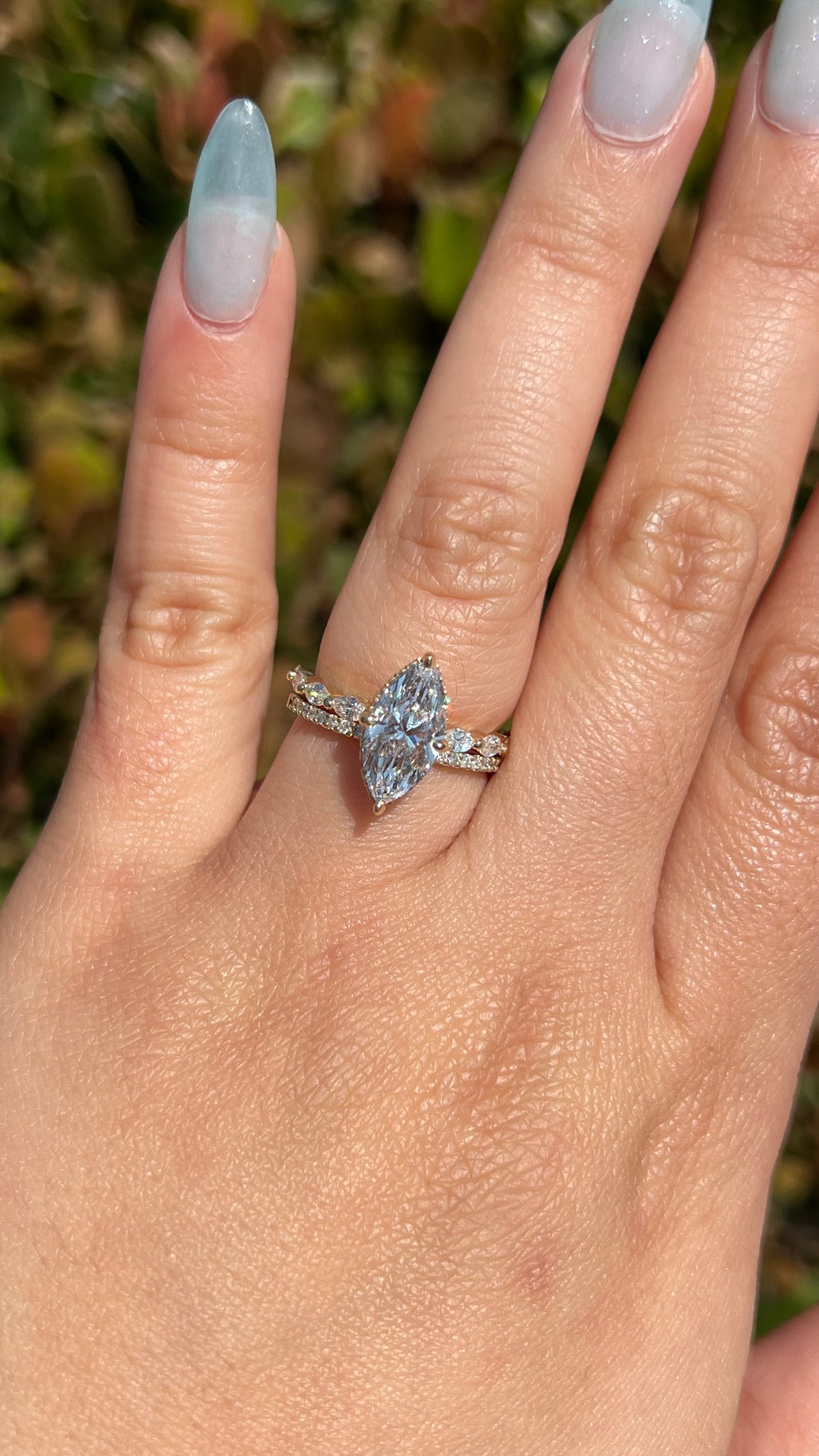 Marli 1.88ct E-VS1 Marquise Cut Lab Grown Diamond Engagement Ring 14K Gold