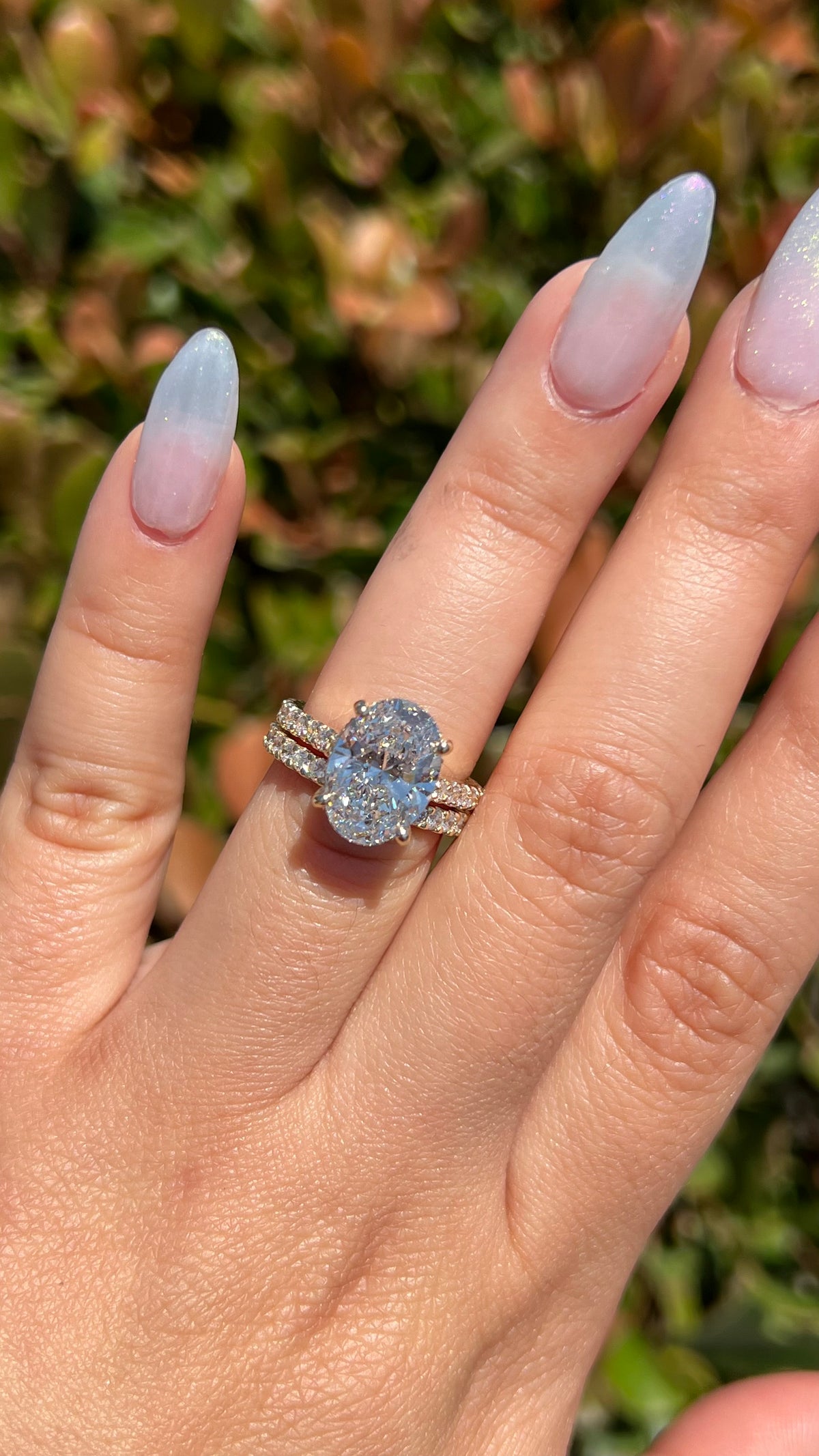 Jodi 4.03ct E-VS1 Oval Cut Lab Grown Diamond Engagement Ring 14K Gold