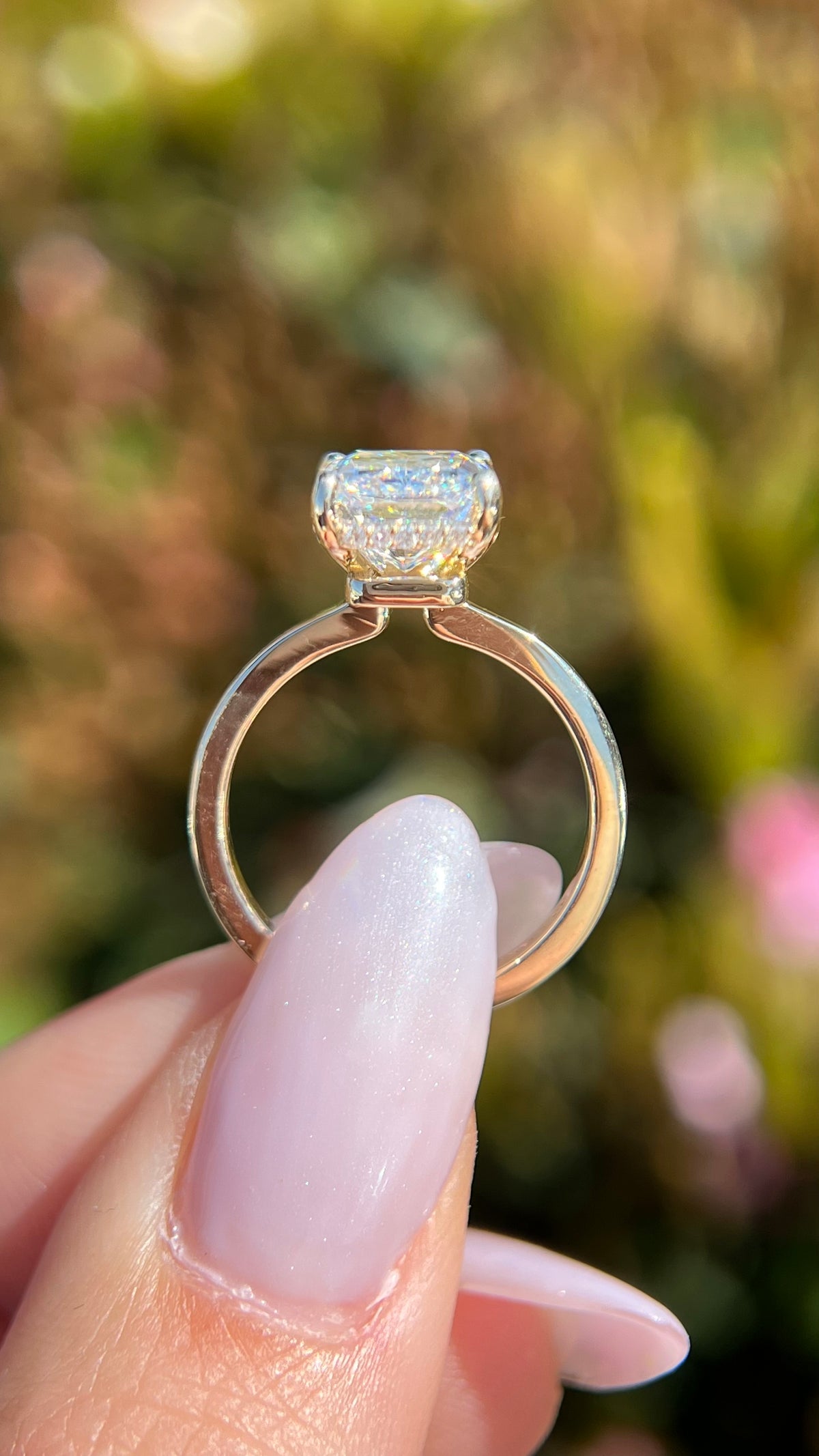 Kiana 4.09ct E-VS1 Radiant Cut Lab Grown Diamond Engagement Ring 14K Gold