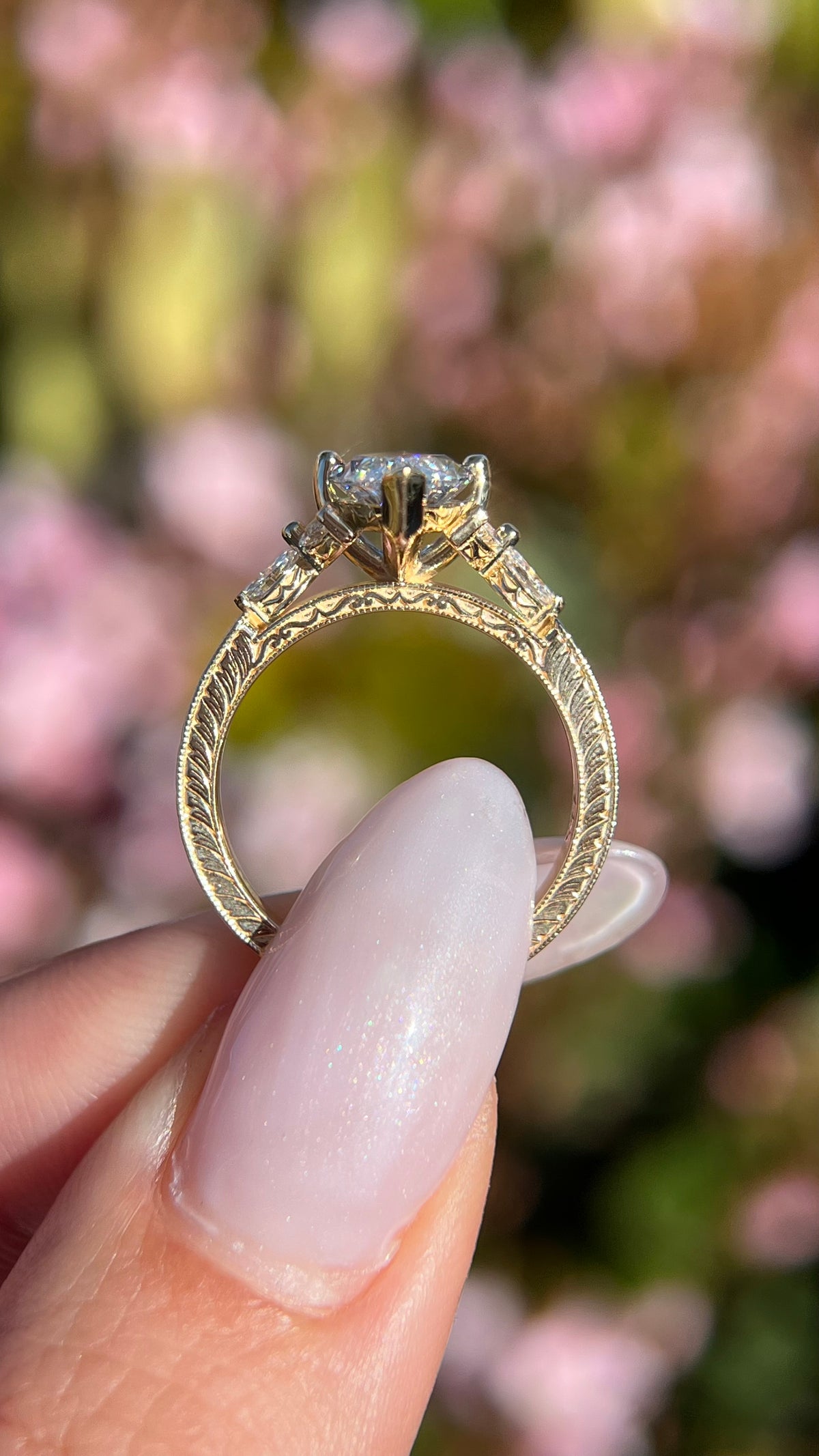 Mila 1.90ct E-VS1 Marquise Cut Lab Grown Diamond Engagement Ring 14K Gold