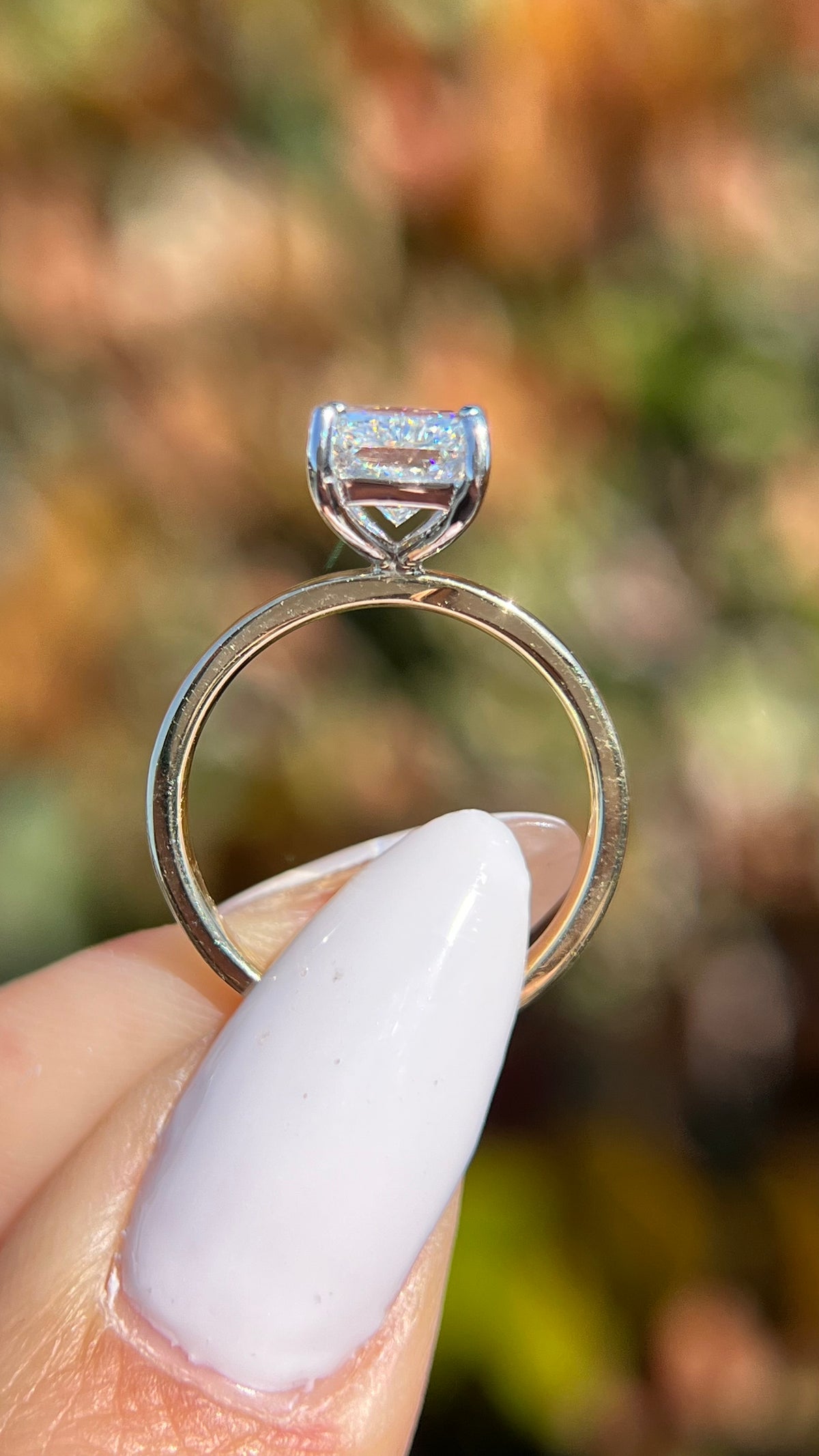 Andrea 2.55ct E-VS1 Radiant Cut Lab Grown Diamond Engagement Ring 14K Gold