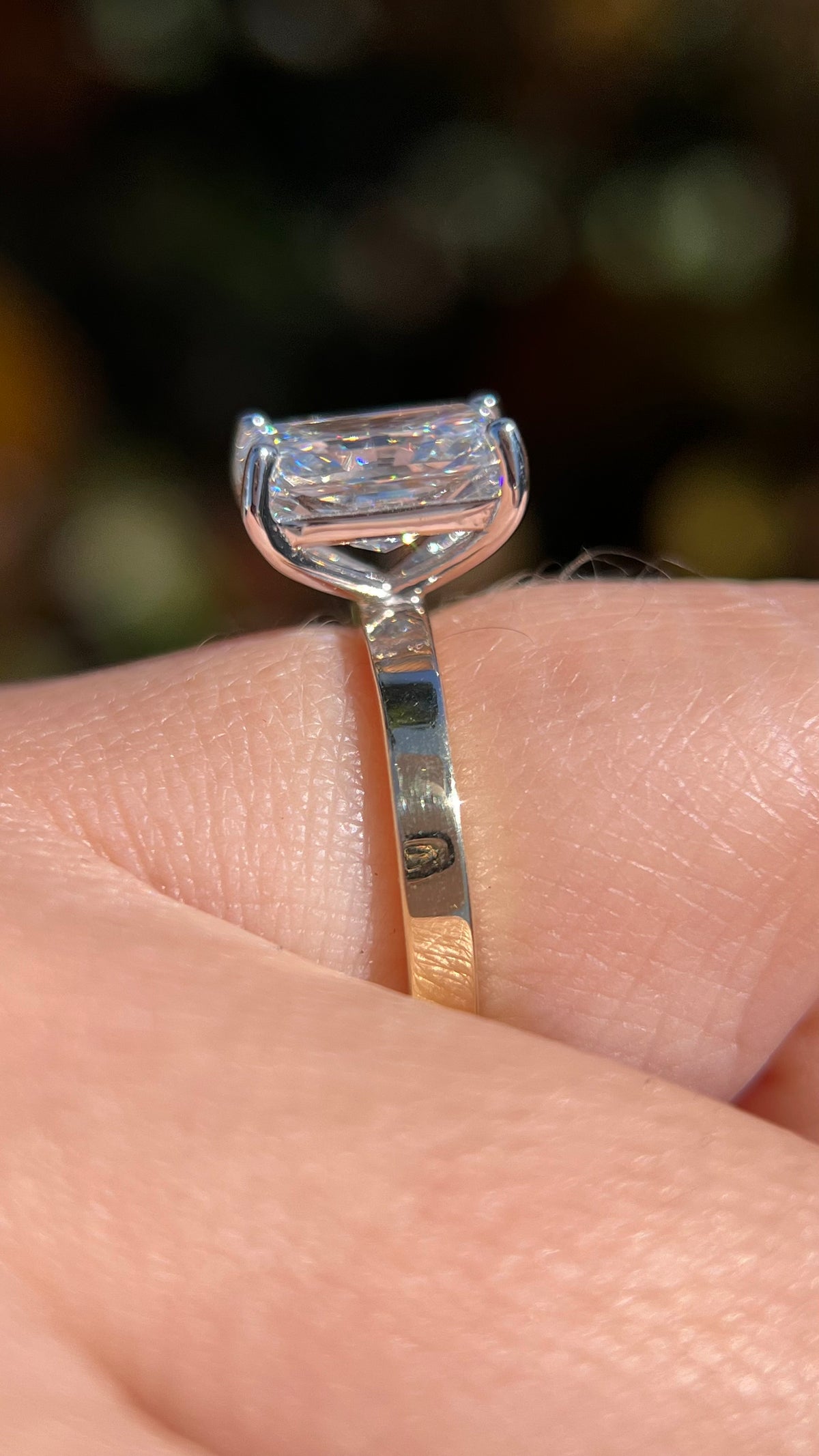 Andrea 2.55ct E-VS1 Radiant Cut Lab Grown Diamond Engagement Ring 14K Gold