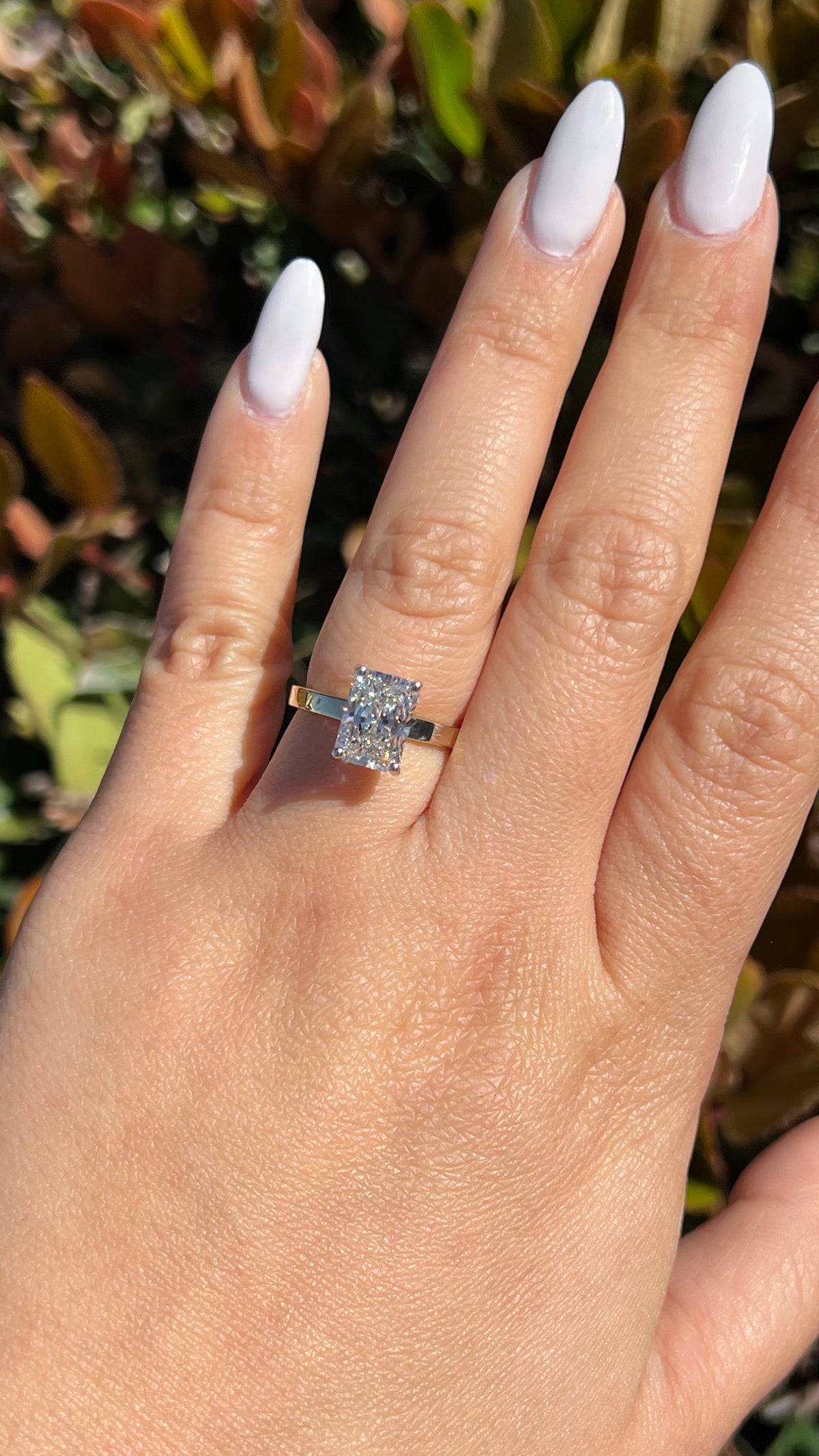 Andrea 2.55ct E-VS1 Radiant Cut Lab Grown Diamond Engagement Ring 14K Gold