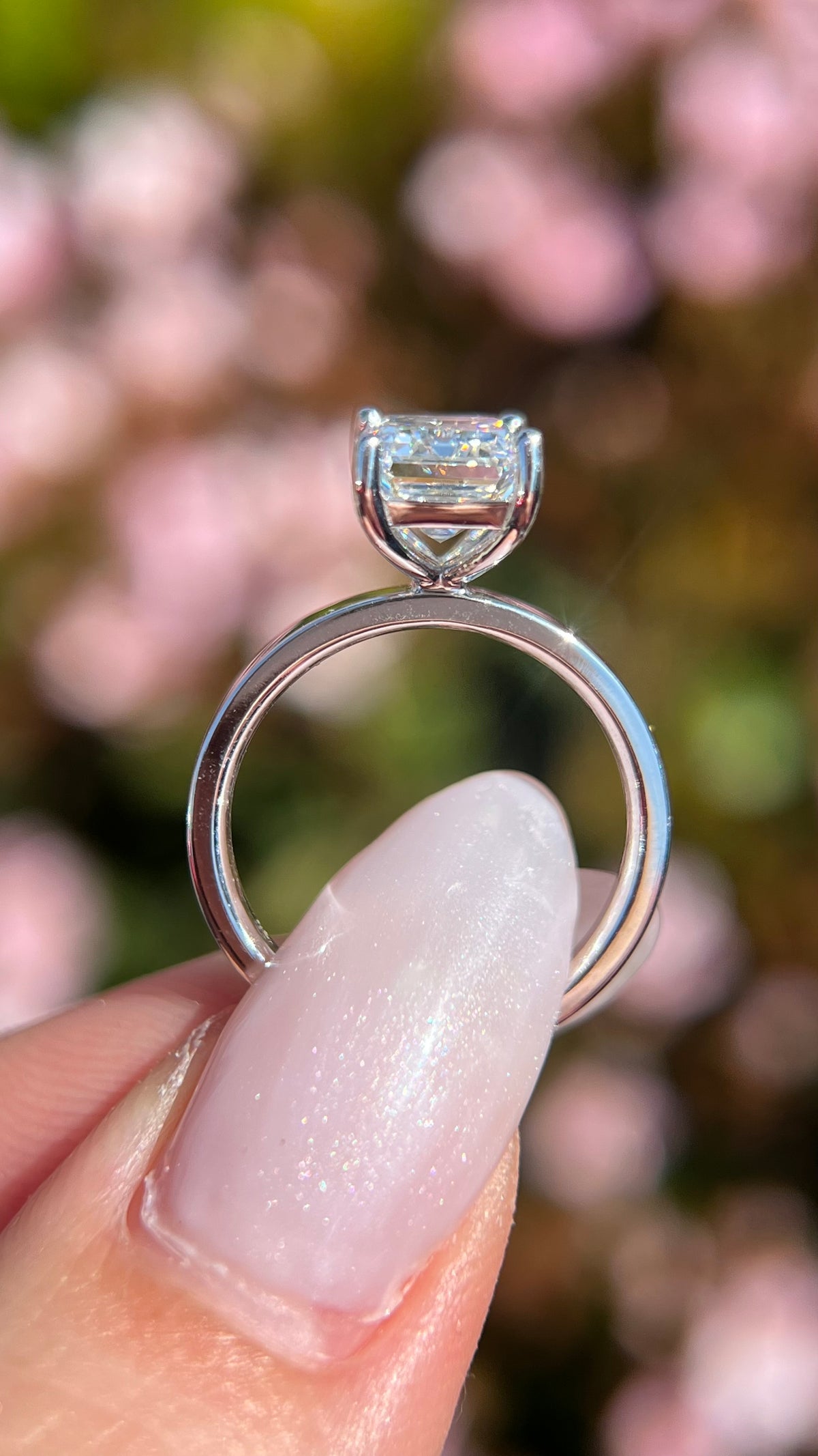 Andrea 2.77ct E-VS1 Emerald Cut Lab Grown Diamond Engagement Ring 14K Gold