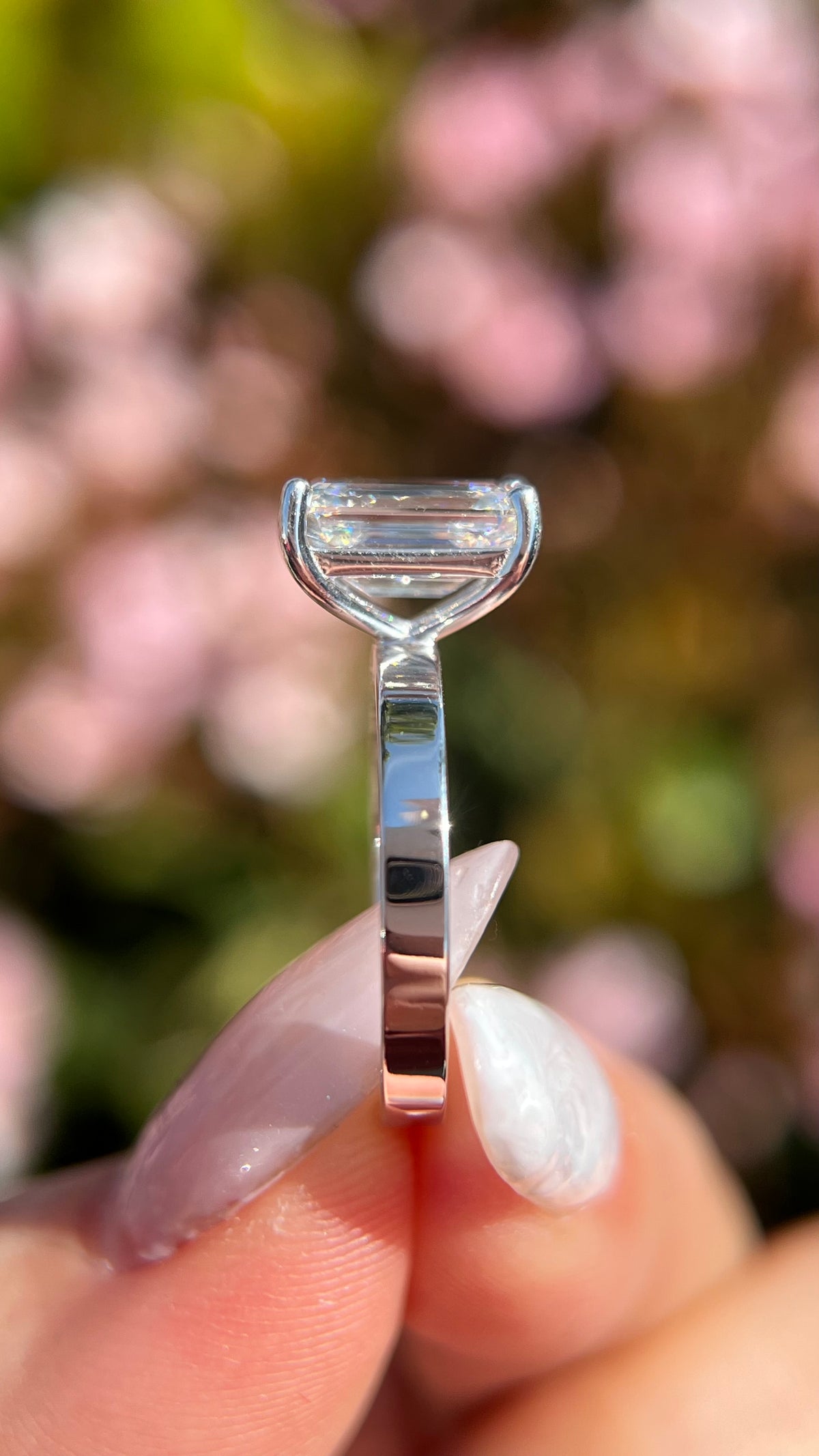 Andrea 2.77ct E-VS1 Emerald Cut Lab Grown Diamond Engagement Ring 14K Gold