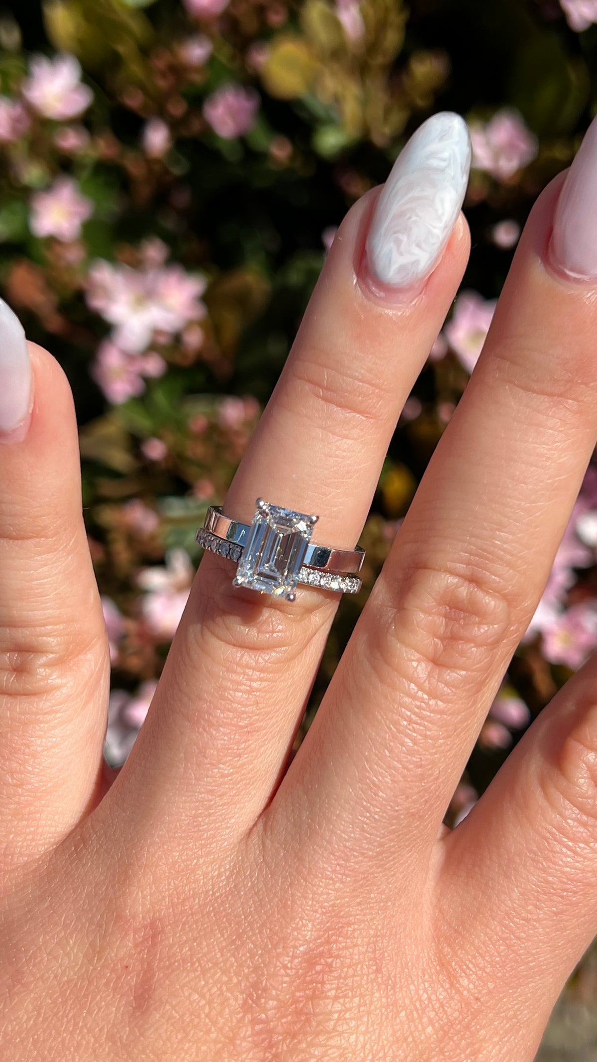 Andrea 2.77ct E-VS1 Emerald Cut Lab Grown Diamond Engagement Ring 14K Gold