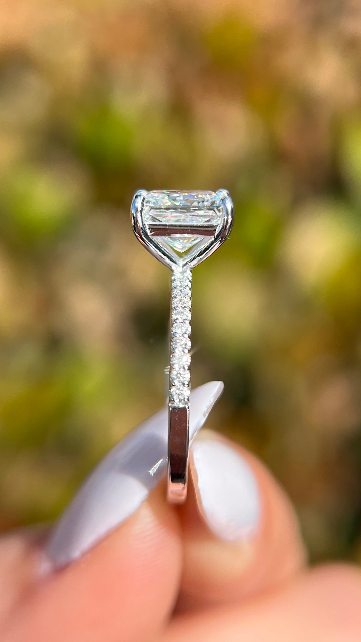 Jada 2.57ct E-VS1 Princess Cut Lab Grown Diamond Engagement Ring 14K Gold