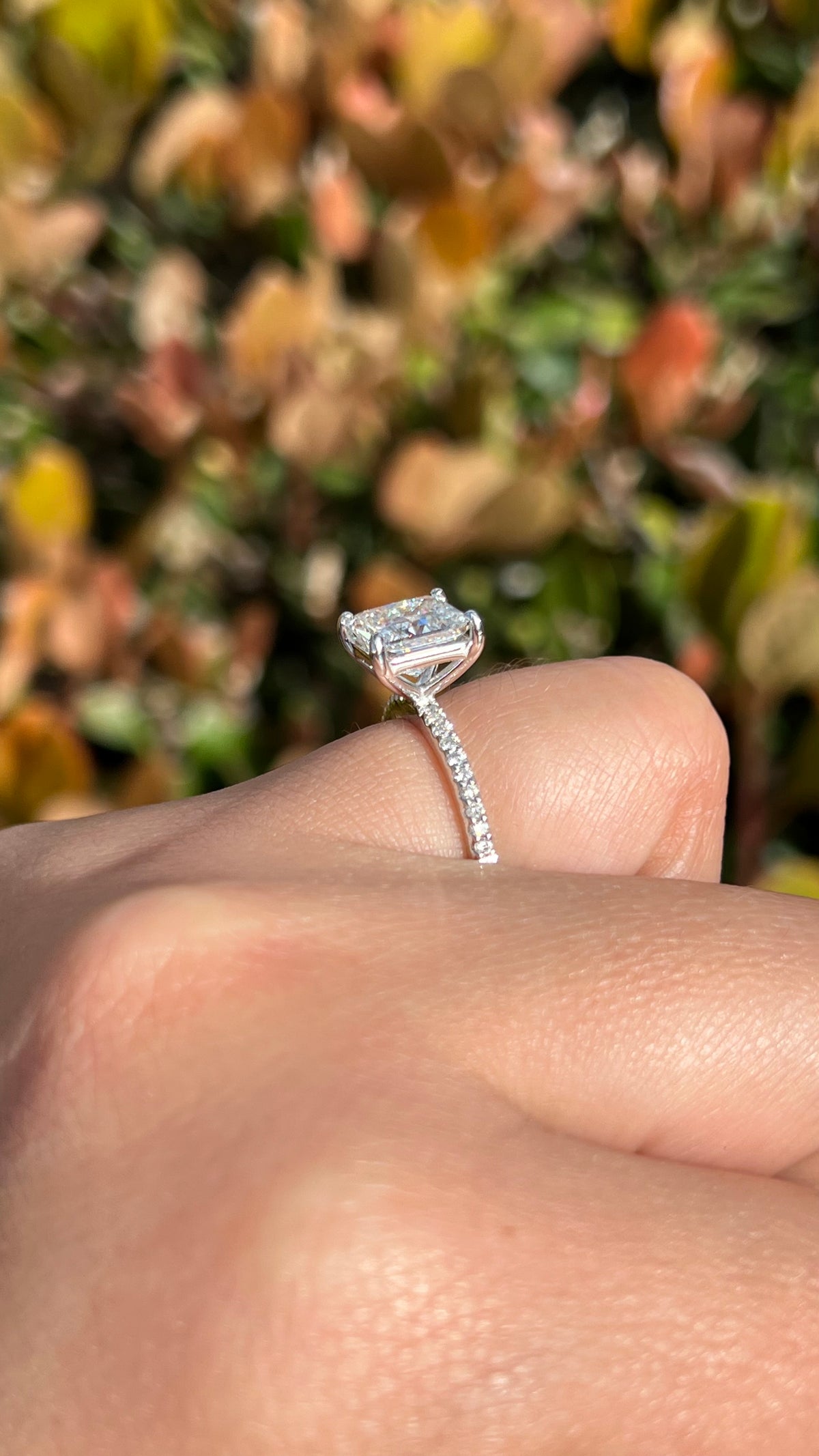 Jada 2.57ct E-VS1 Princess Cut Lab Grown Diamond Engagement Ring 14K Gold