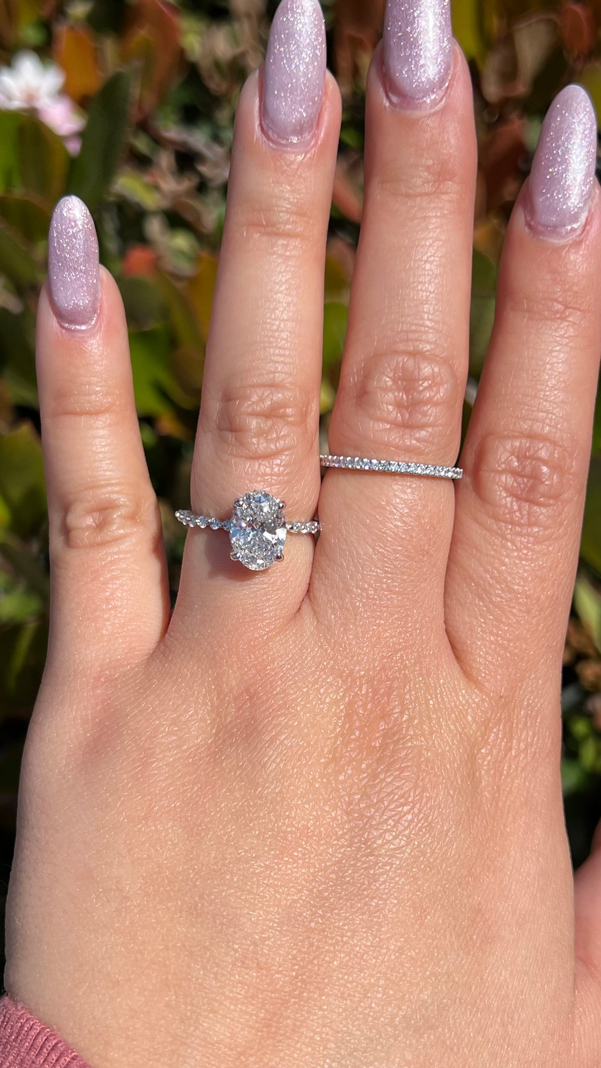 Irina 2.91ct E-VS1 Oval Cut Lab Grown Diamond Engagement Ring 14K Gold