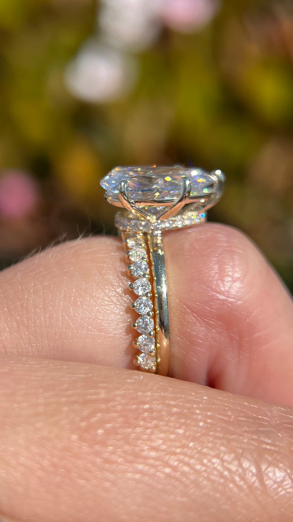 Sophi 3.10ct F-VS1 Pear Cut Lab Grown Diamond Engagement Ring 14K Gold