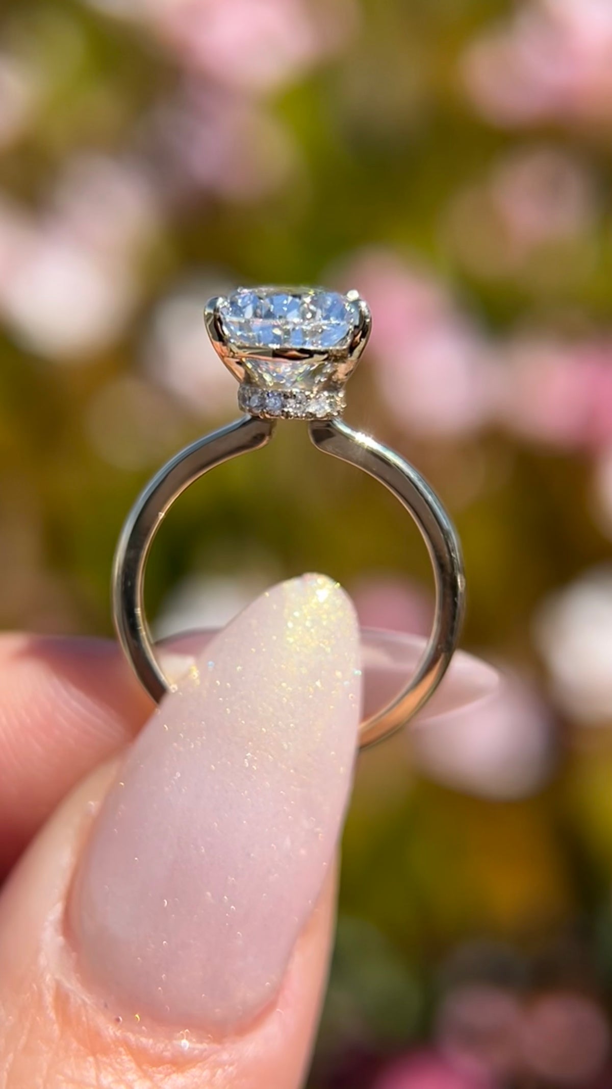 Sophi 3.10ct F-VS1 Pear Cut Lab Grown Diamond Engagement Ring 14K Gold