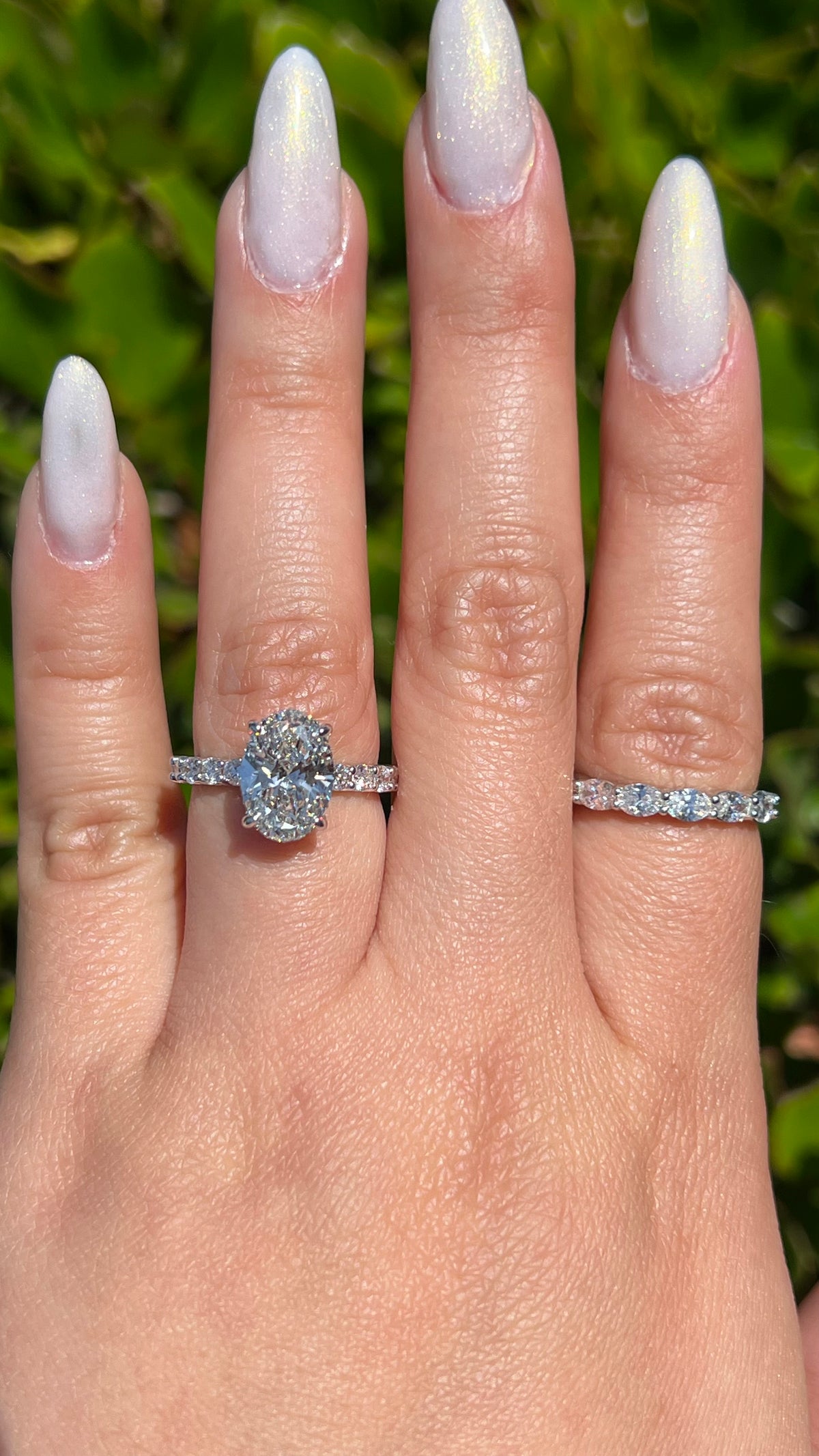 Carli 2.91ct E-VS1 Oval Cut Lab Grown Diamond Engagement Ring 14K Gold