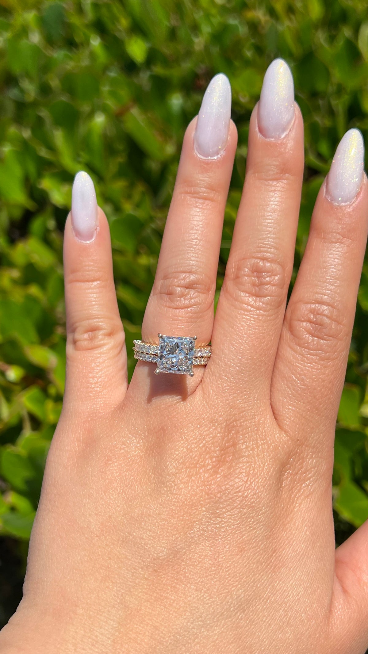 Primm 4.63ct F-VS1 Princess Cut Lab Grown Diamond Engagement Ring 14K Gold