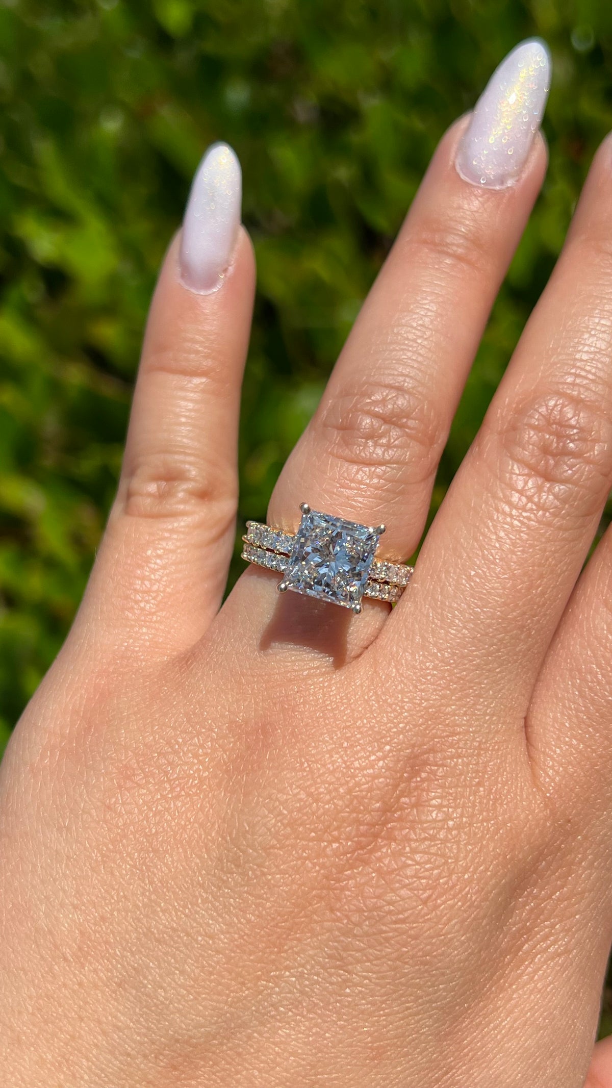 Primm 4.63ct F-VS1 Princess Cut Lab Grown Diamond Engagement Ring 14K Gold