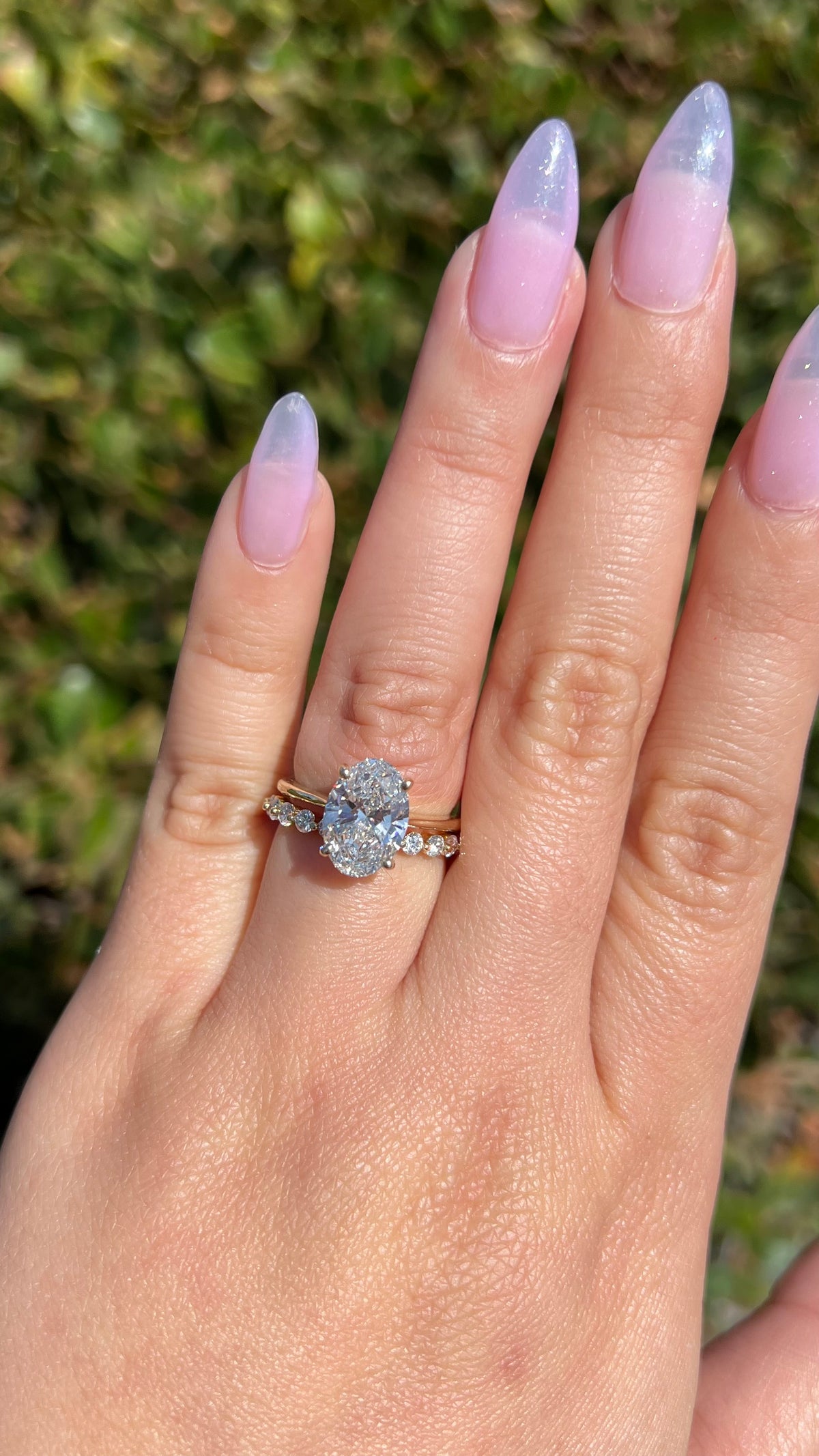 Ava 2.68ct E-VS1 Oval Cut Lab Grown Diamond Engagement Ring 14K Gold