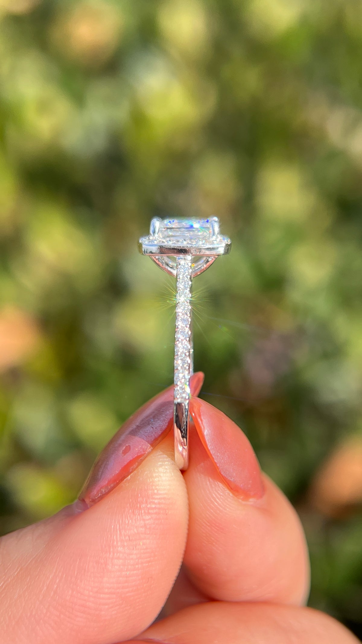 Lily 1.60ct E-VS1 Princess Cut Lab Grown Diamond Engagement Ring 14K Gold