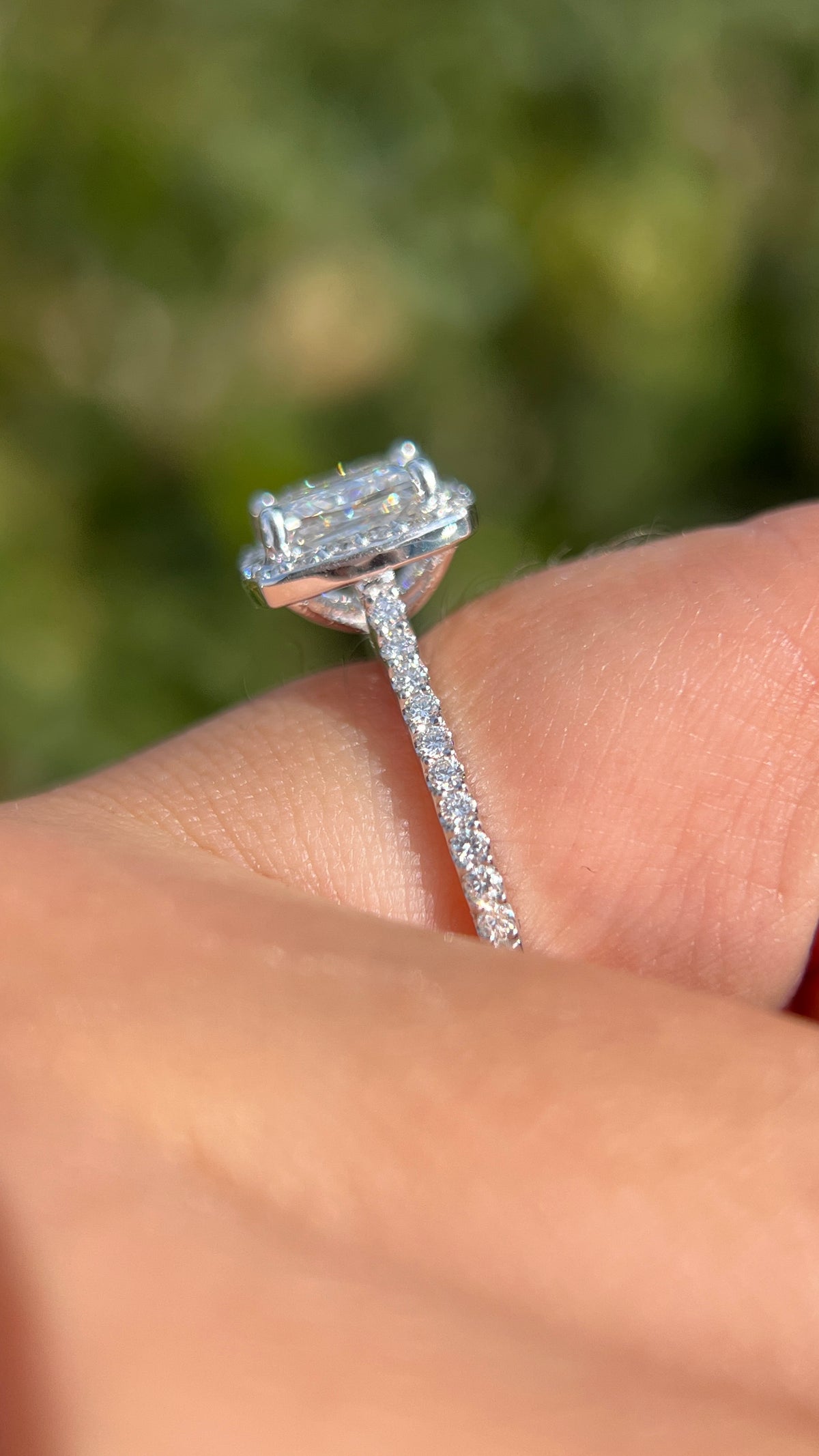 Lily 1.60ct E-VS1 Princess Cut Lab Grown Diamond Engagement Ring 14K Gold