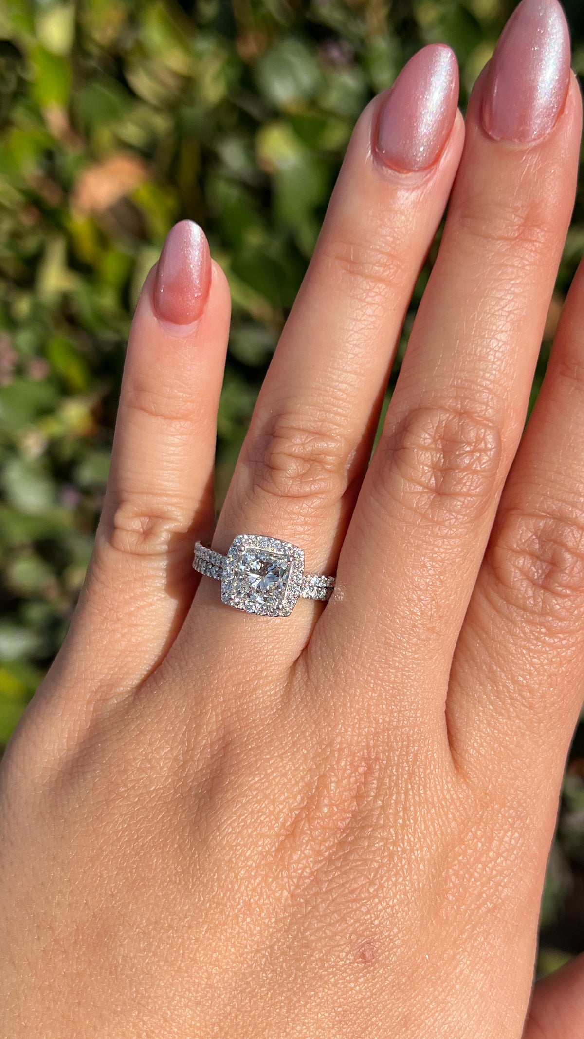 Lily 1.60ct E-VS1 Princess Cut Lab Grown Diamond Engagement Ring 14K Gold