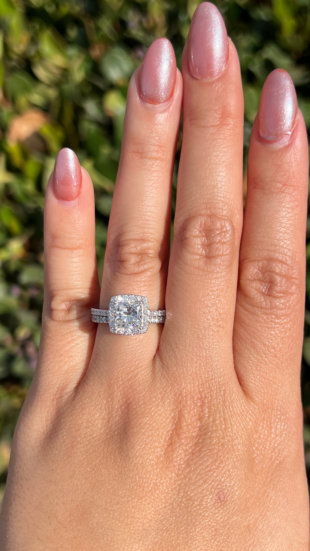 Lily 1.60ct E-VS1 Princess Cut Lab Grown Diamond Engagement Ring 14K Gold