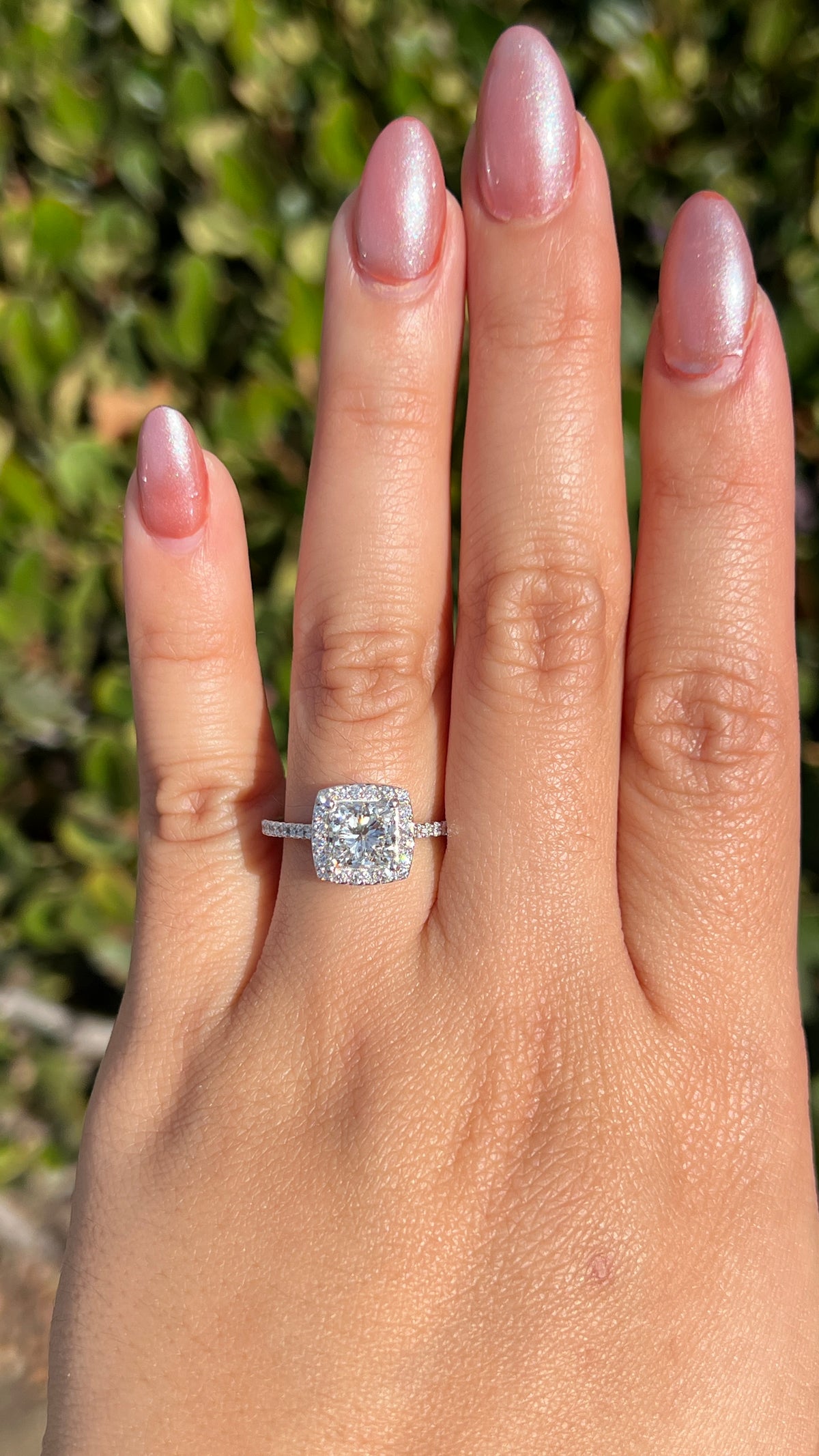 Lily 1.60ct E-VS1 Princess Cut Lab Grown Diamond Engagement Ring 14K Gold