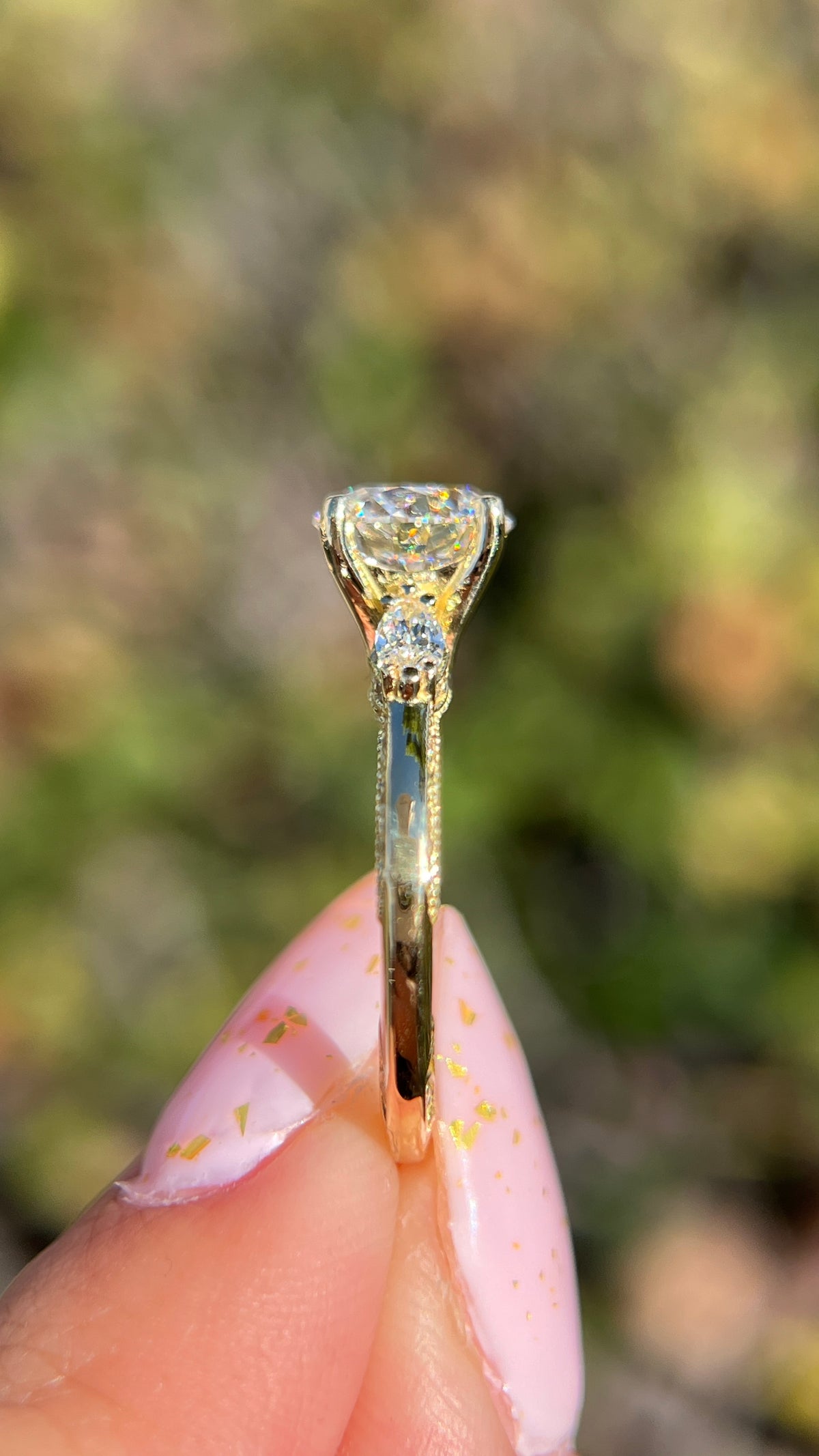 Hannah 2.02ct E-VS1 Round Cut Lab Grown Diamond Engagement Ring 14K Gold