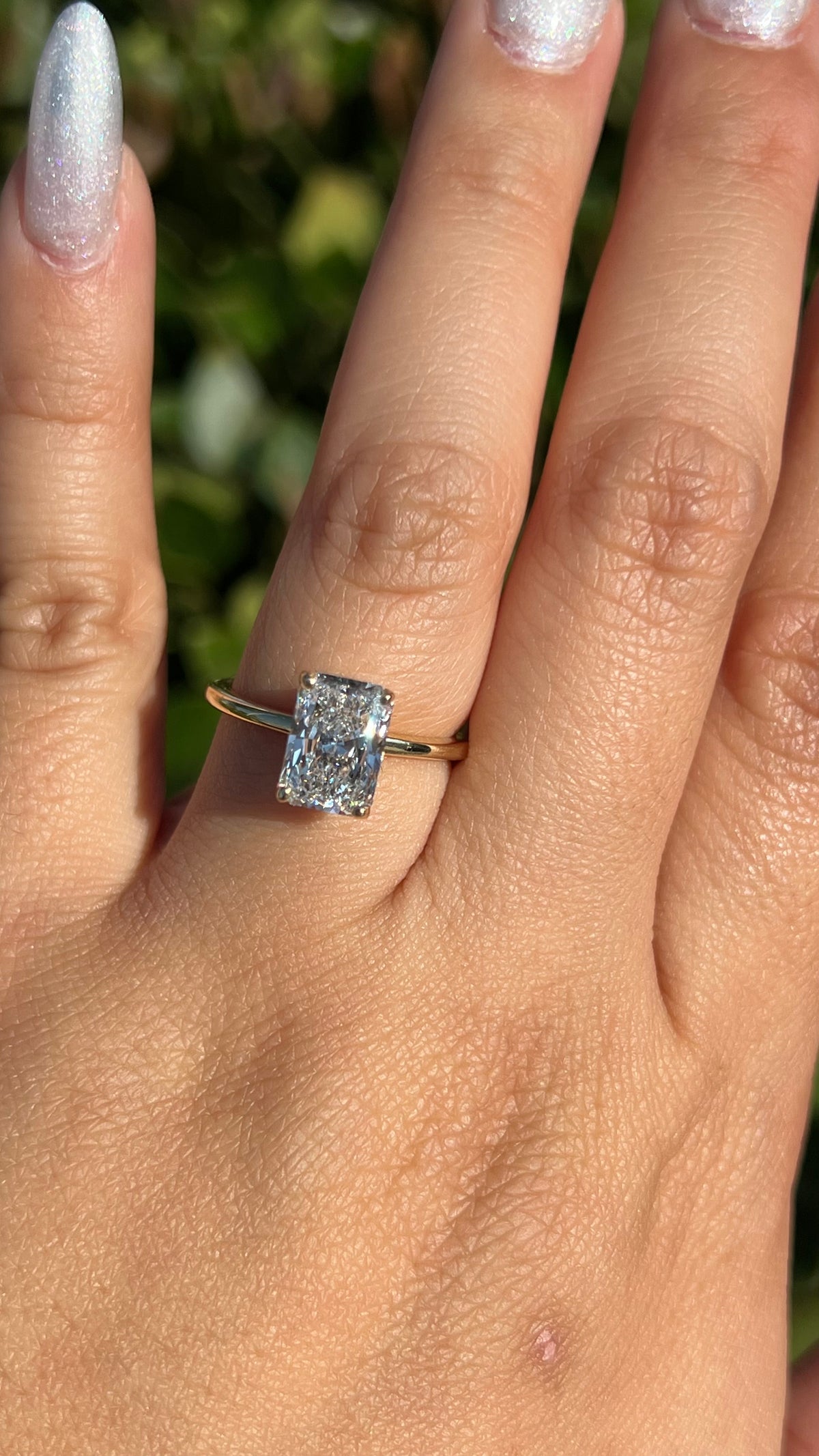 Sophi 2.55ct E-VS1 Radiant Cut Lab Grown Diamond Engagement Ring 14K Gold