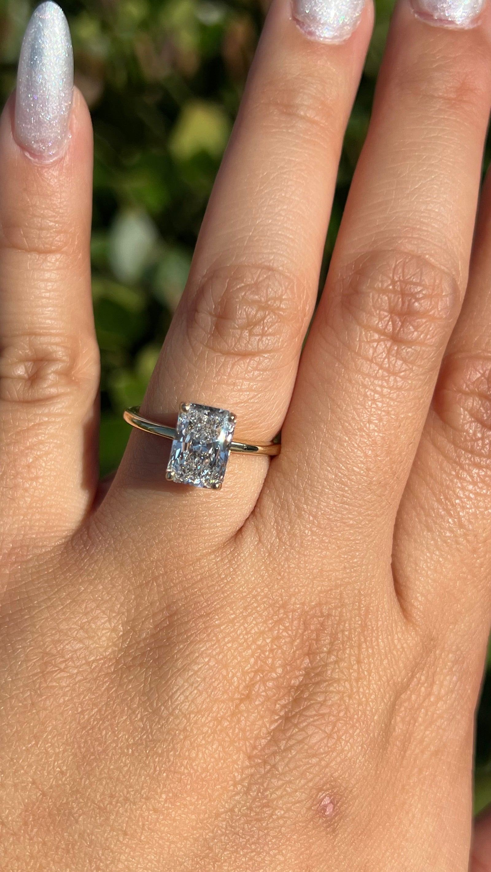 Sophi 2.55ct E-VS1 Radiant Cut Lab Grown Diamond Engagement Ring 14K Gold