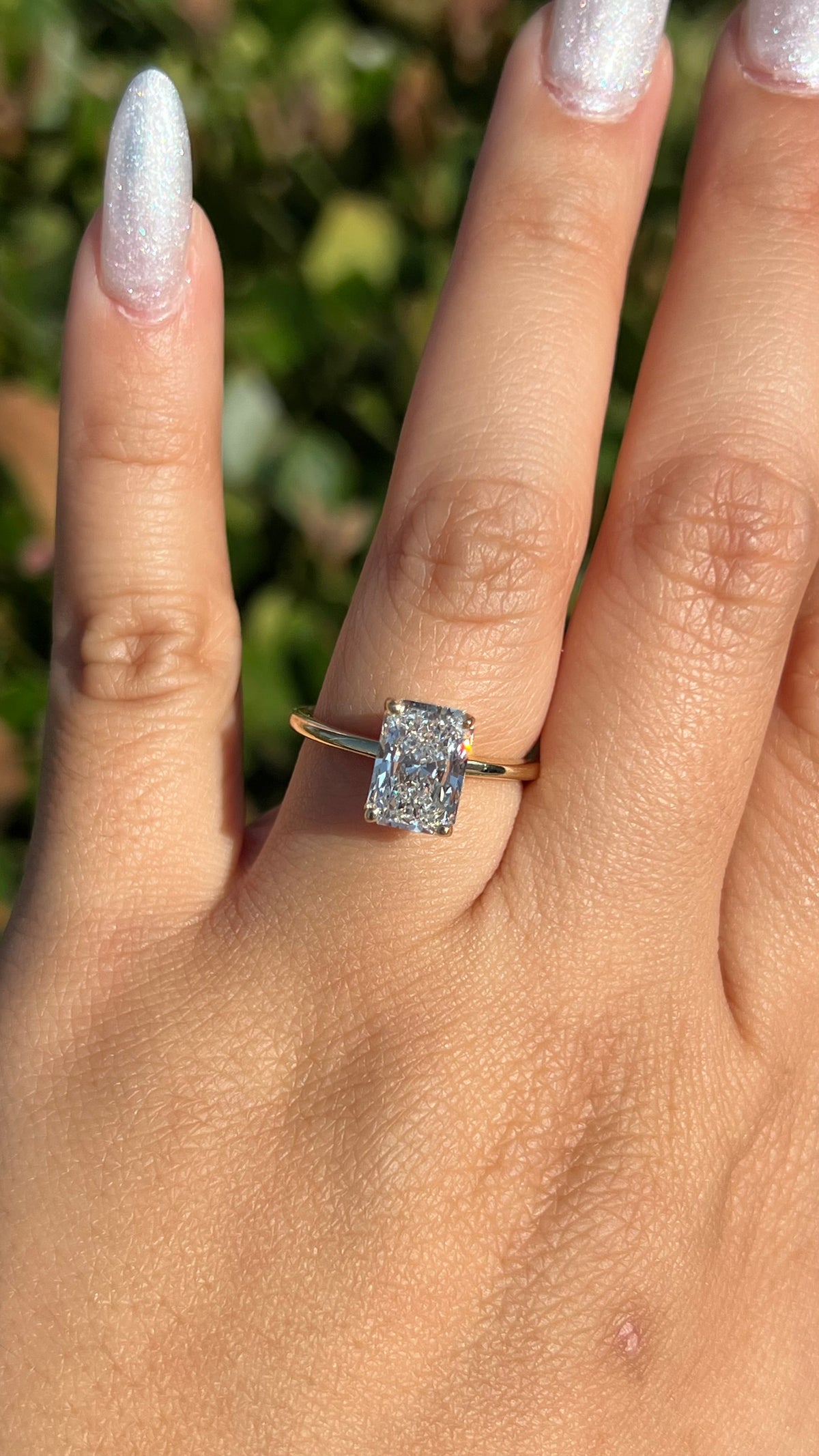 Sophi 2.55ct E-VS1 Radiant Cut Lab Grown Diamond Engagement Ring 14K Gold