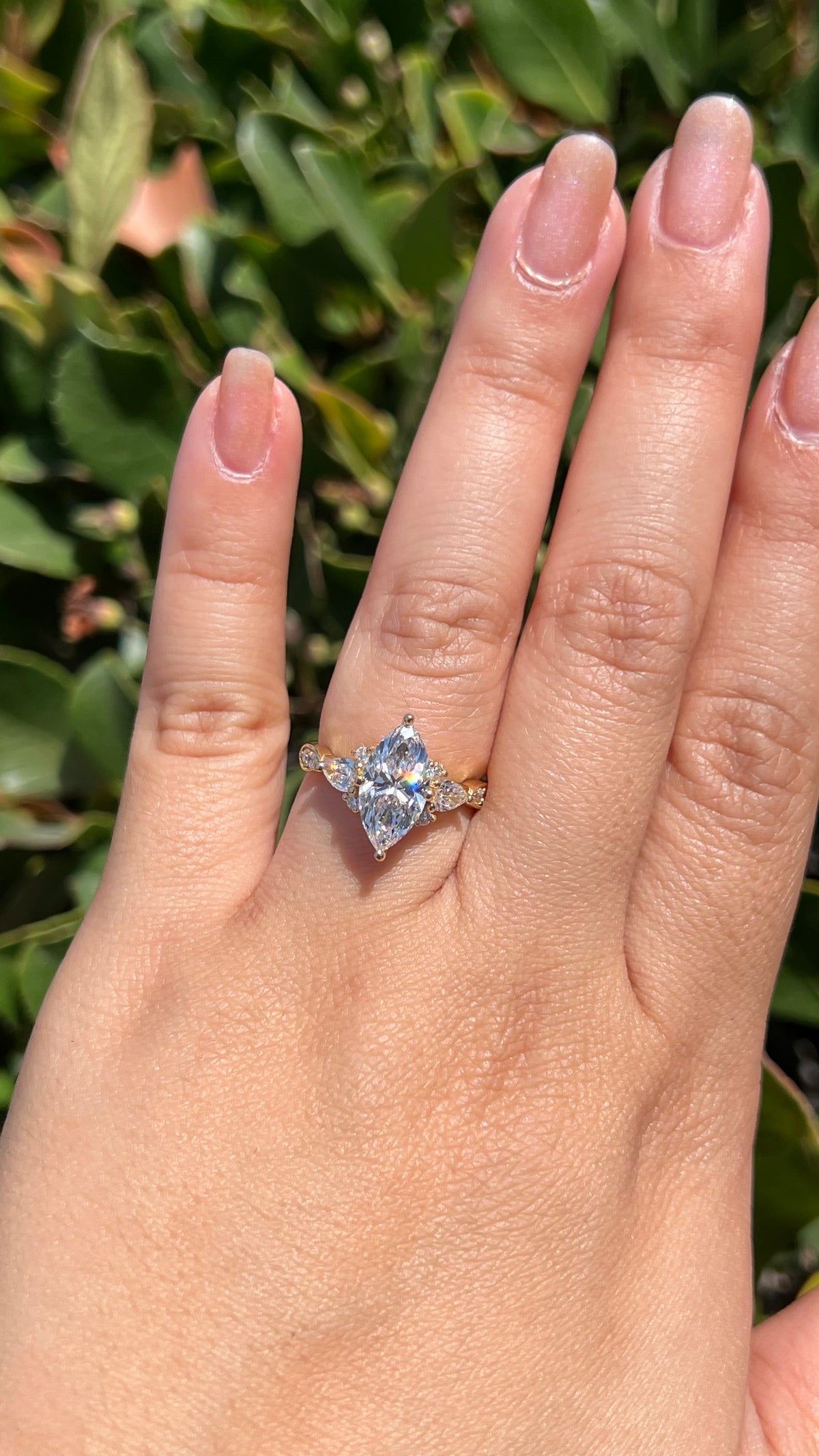 Paula 2.09ct E-VS1 Marquise Cut Lab Grown Diamond Engagement Ring 14K Gold