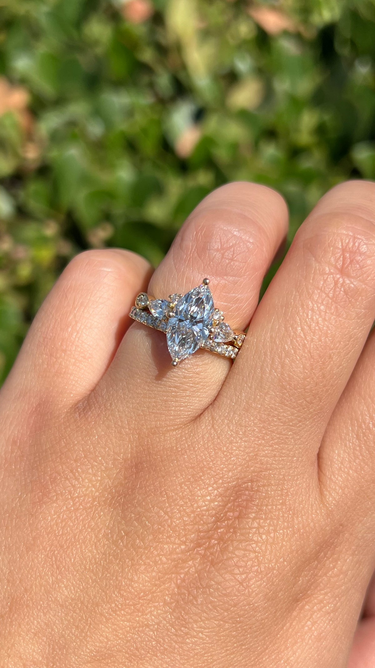 Paula 2.09ct E-VS1 Marquise Cut Lab Grown Diamond Engagement Ring 14K Gold