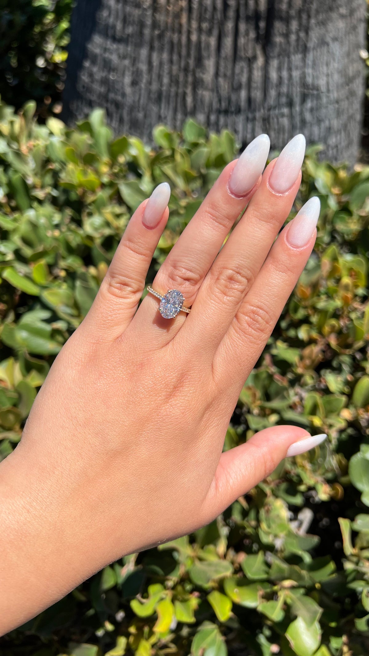 Jodi 3.09ct E-VS1 Oval Cut Lab Grown Diamond Engagement Ring 14K Gold