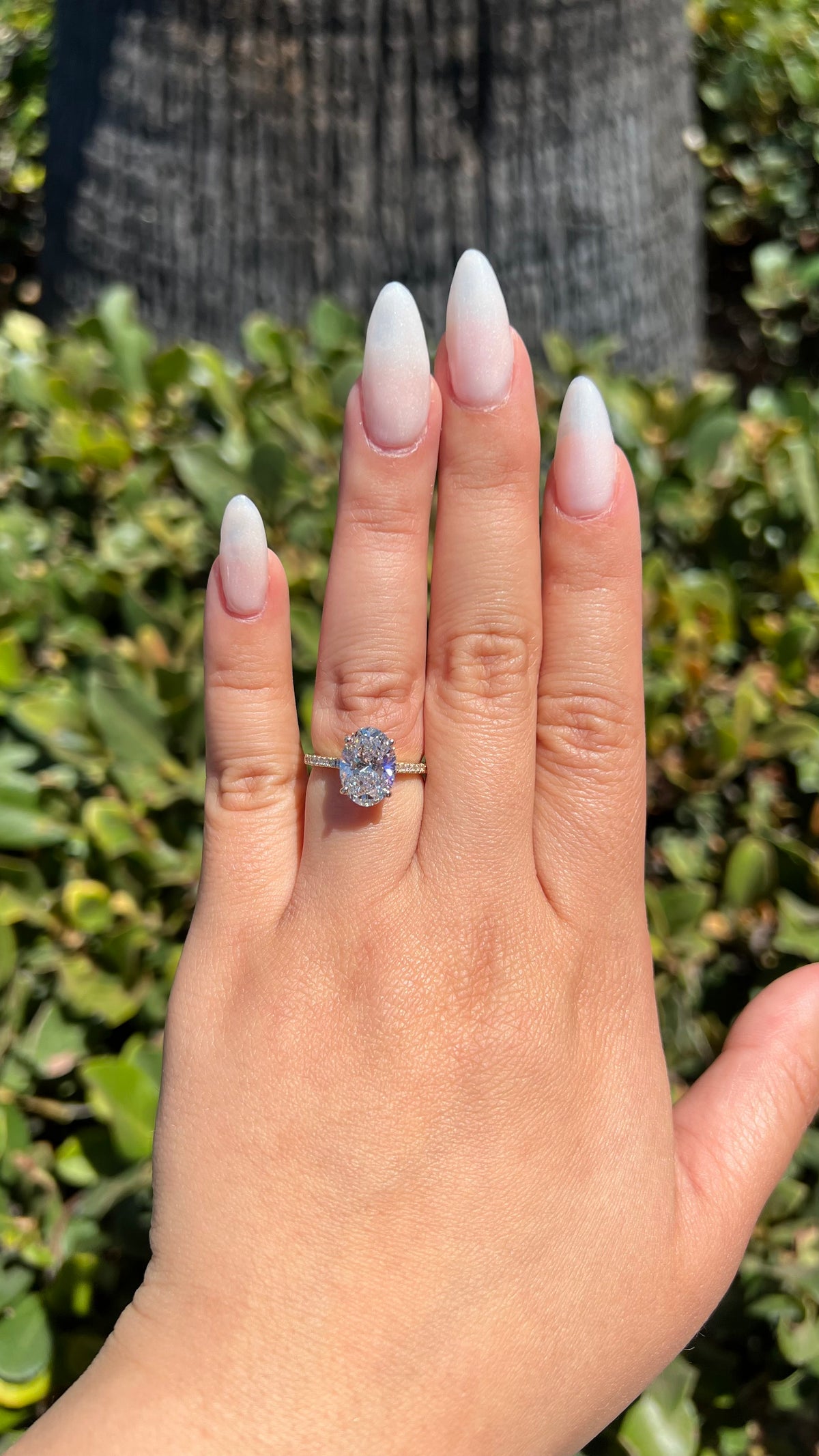 Jodi 3.09ct E-VS1 Oval Cut Lab Grown Diamond Engagement Ring 14K Gold