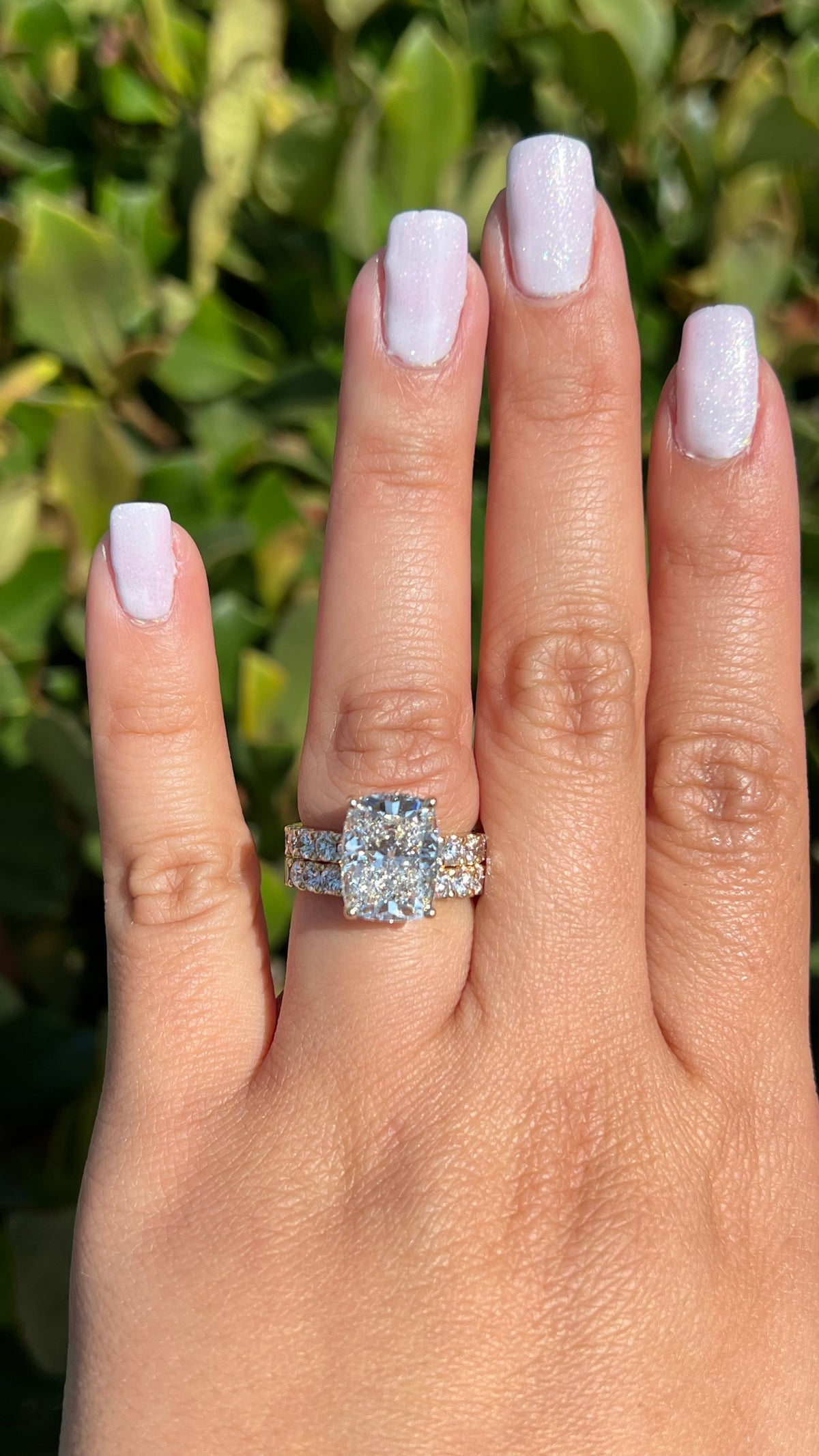 Jada 5.06ct E-VS1 Elongated Cushion Lab Diamond Engagement Ring 14K Gold