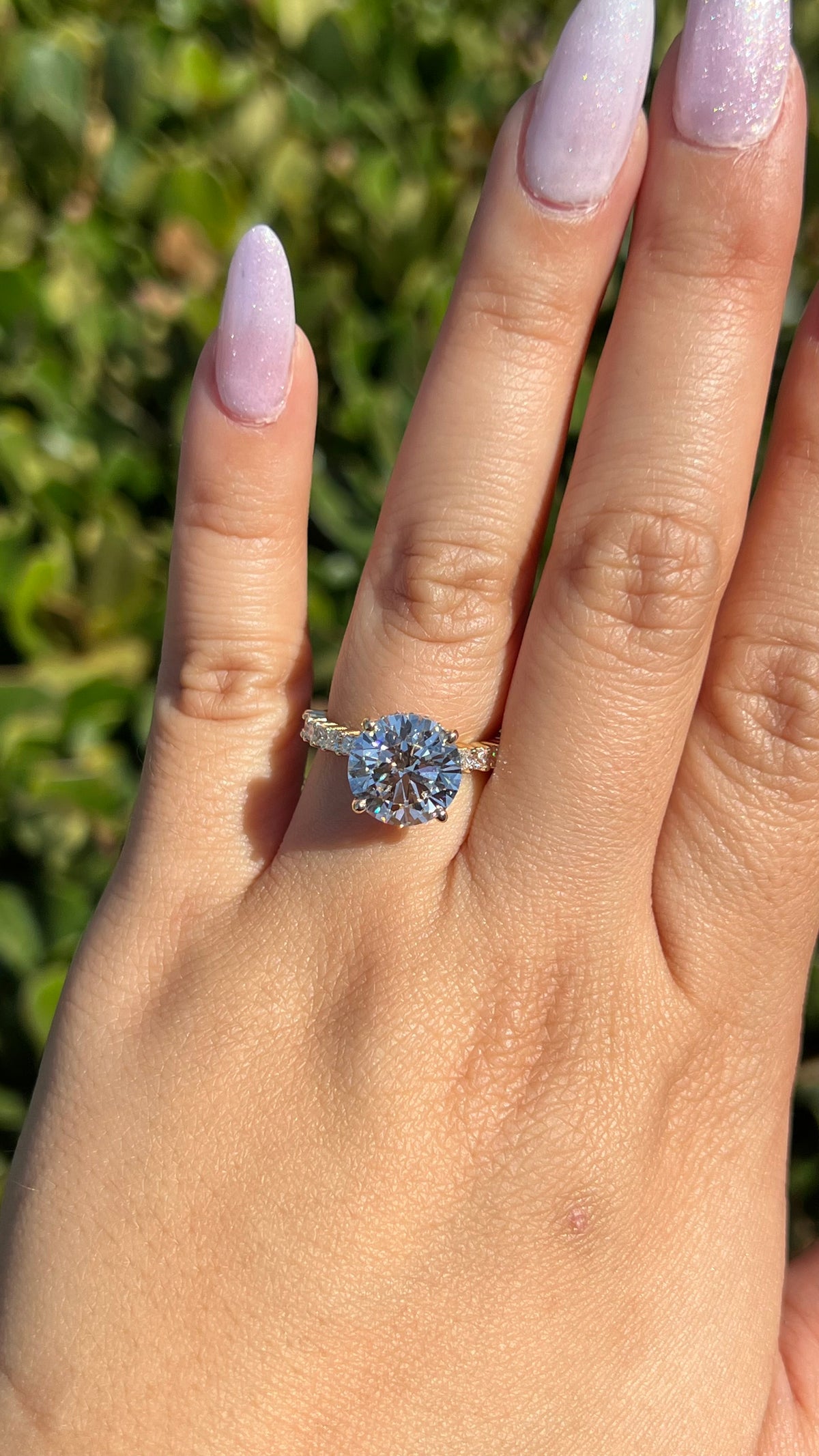 Primm 4.54ct E-VS1 Round Cut Lab Grown Diamond Engagement Ring 14K Gold