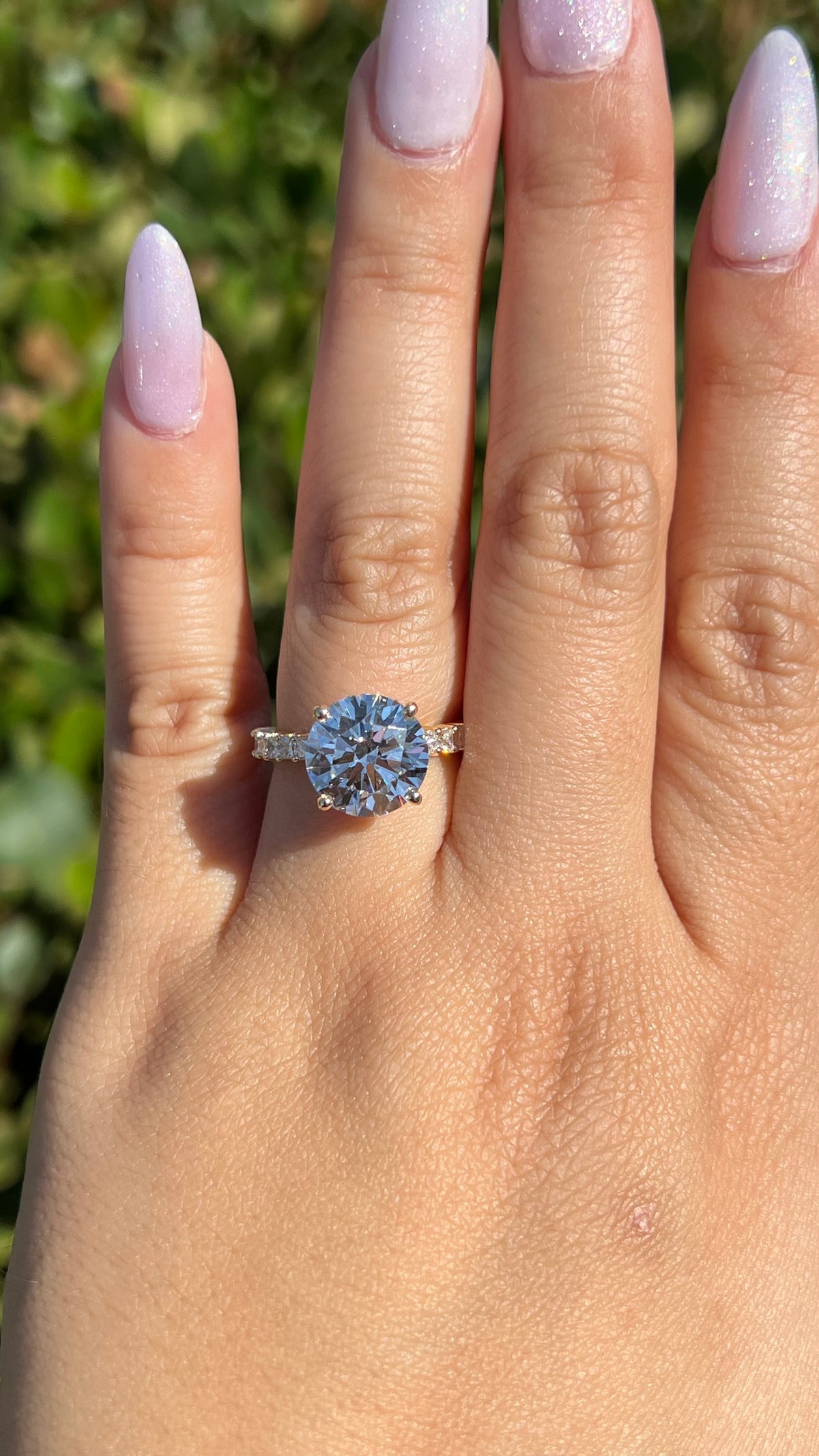 Primm 4.54ct E-VS1 Round Cut Lab Grown Diamond Engagement Ring 14K Gold