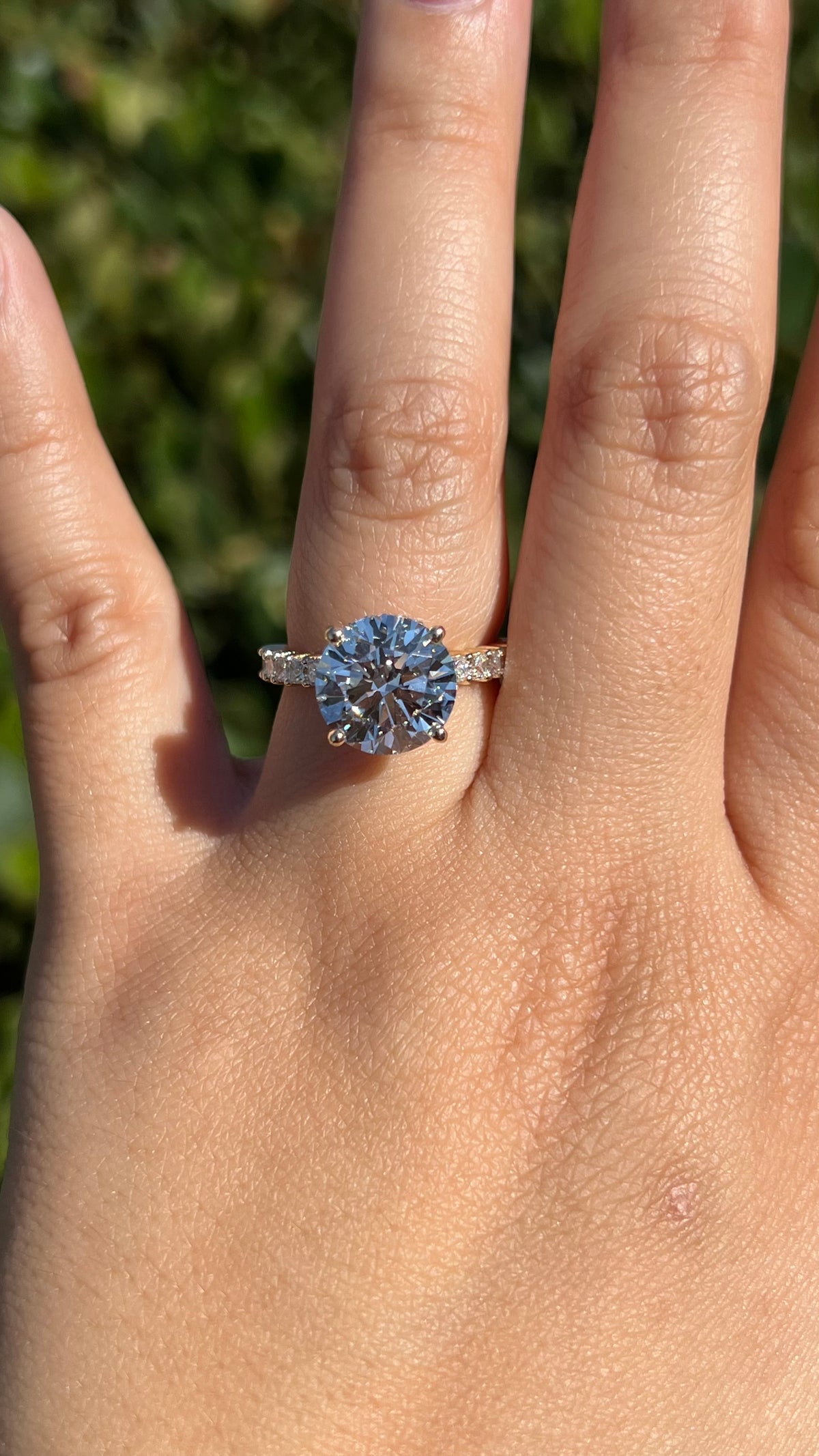 Primm 4.54ct E-VS1 Round Cut Lab Grown Diamond Engagement Ring 14K Gold