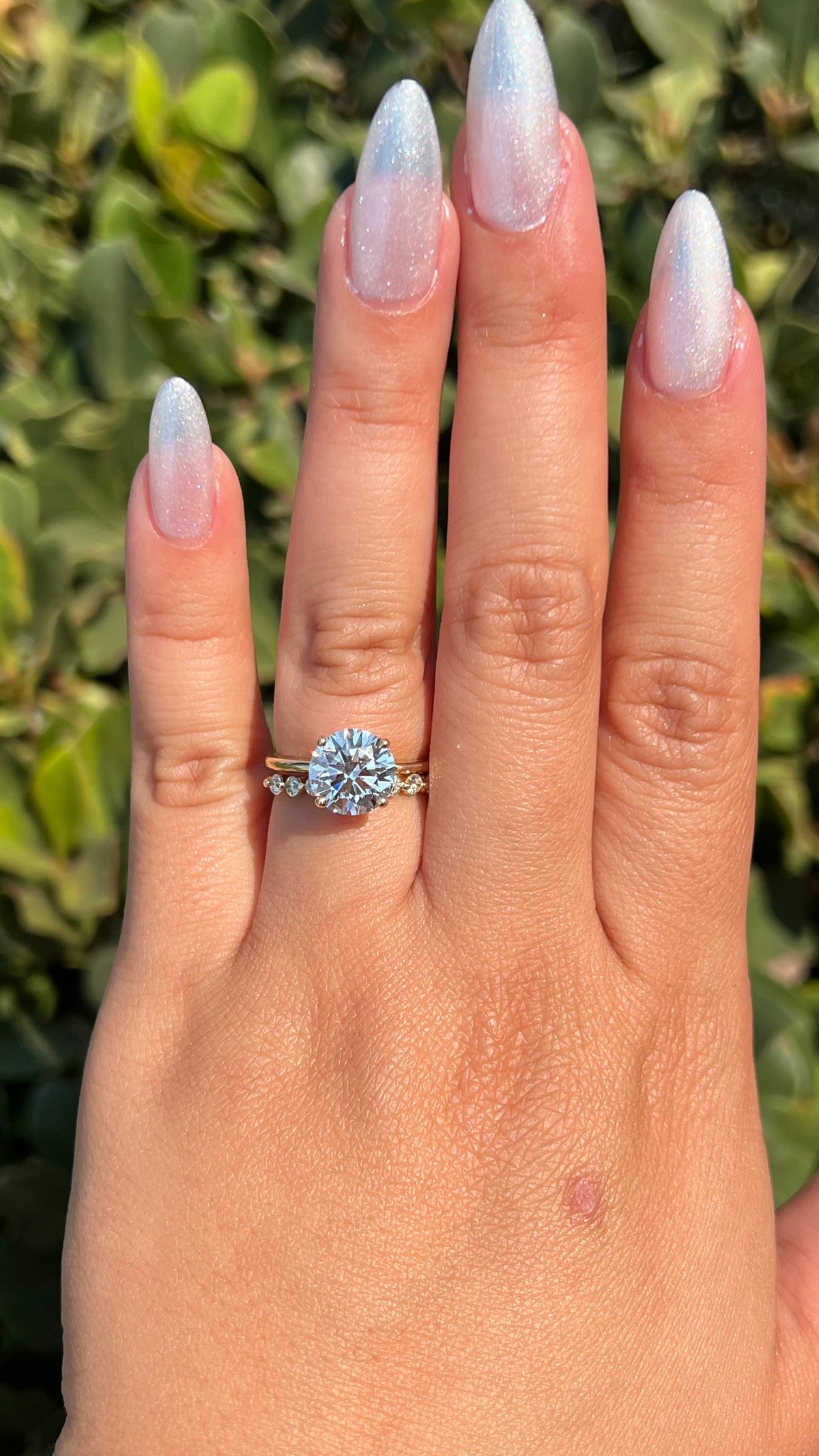 Evie 2.51ct E-VS1 Round Cut Lab Grown Diamond Engagement Ring 14K Gold