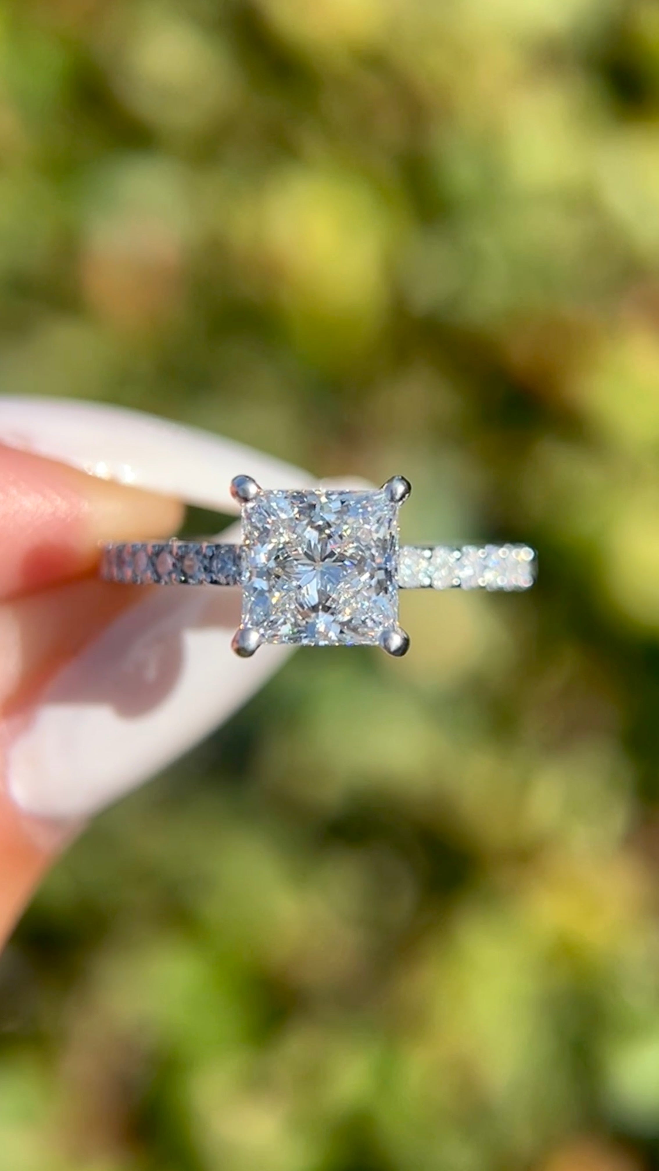 Cut Diamond Tiffany Wedding Engagement Rings Jada F-VS1 Princess