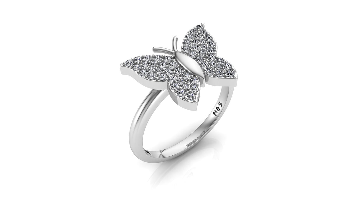 Diamond Butterfly Ring NIJ011