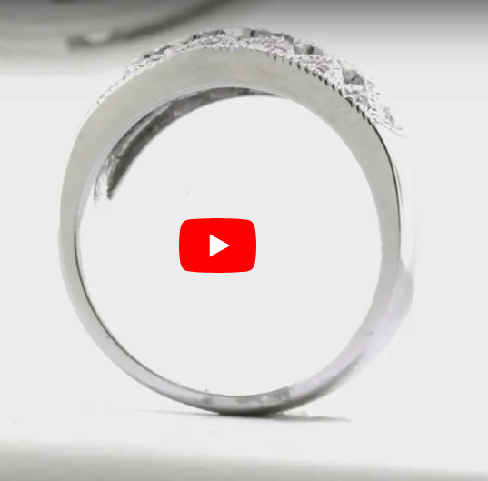 Diamond Anniversary Band 0.46 ct tw Round-cut 14K White Gold BAN026 - NorthandSouthJewelry