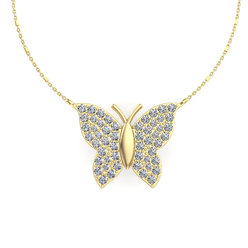 Butterfly Diamond Pendant NIJ003